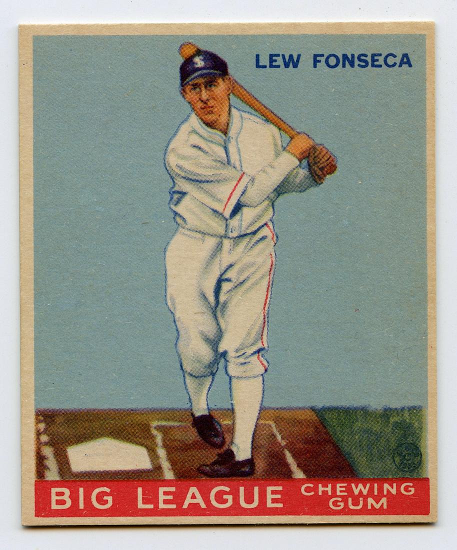 Baseball Card Lew Fonseca White Sox, 1933 (1 of 2)