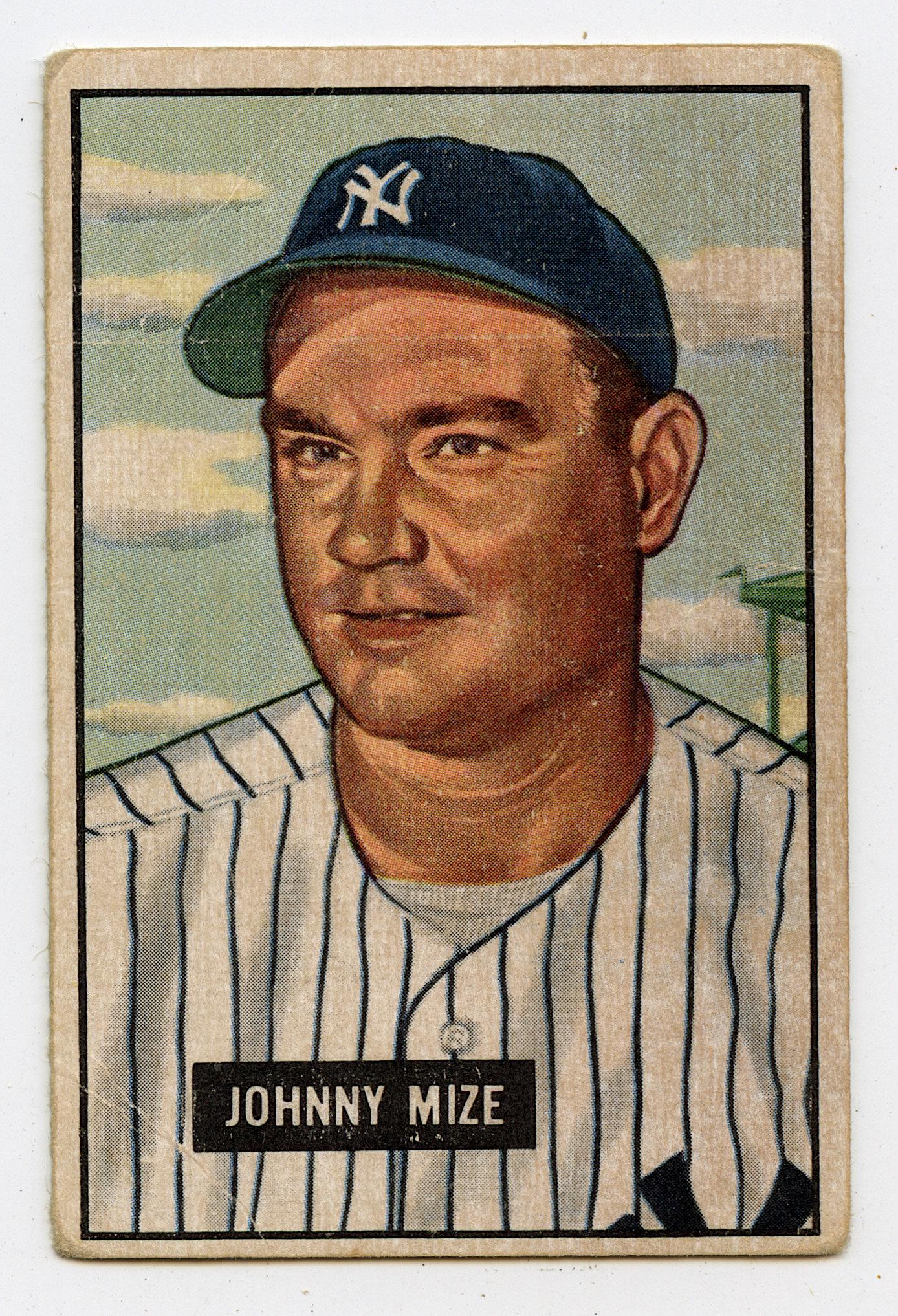 Baseball Card Johnny Mize Yankees, 1951 (1 of 2)