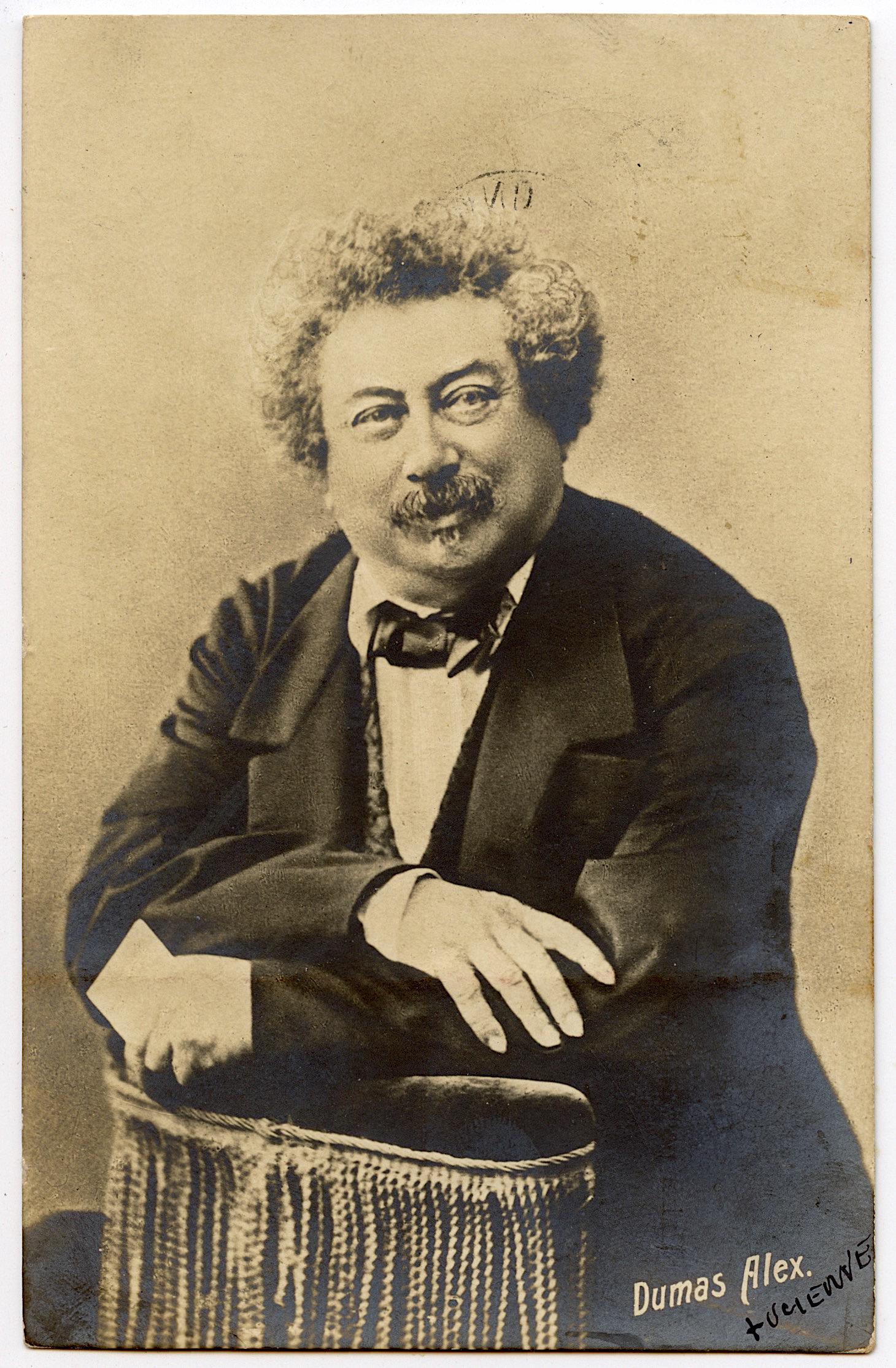 Antique Vintage Rare Postcard Photo ALEXANDRE DUMAS (1 of 2)