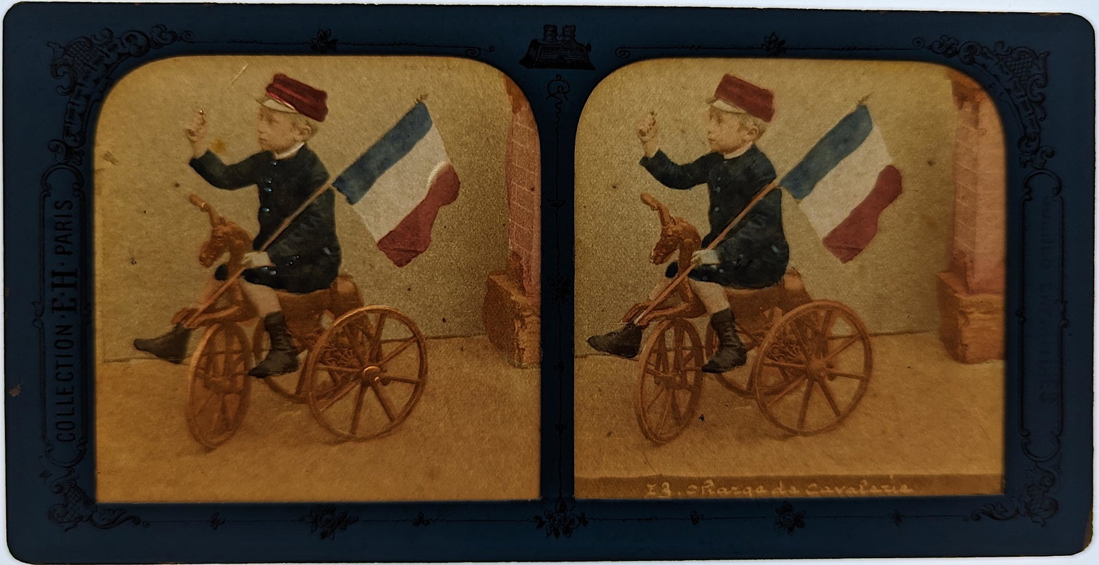 Antique Rare Hold To Light Tissue Stereoview, French 19th C.: FRENCH TISSUE PARIS THEATRE SCENE FROM 19th. C., EXTREMELY RARE STEREOVIEW IN THIS CONDITION!! This stereoviews is original from the epoch, 1860s . Provenance, from a collector in London, UK. These st