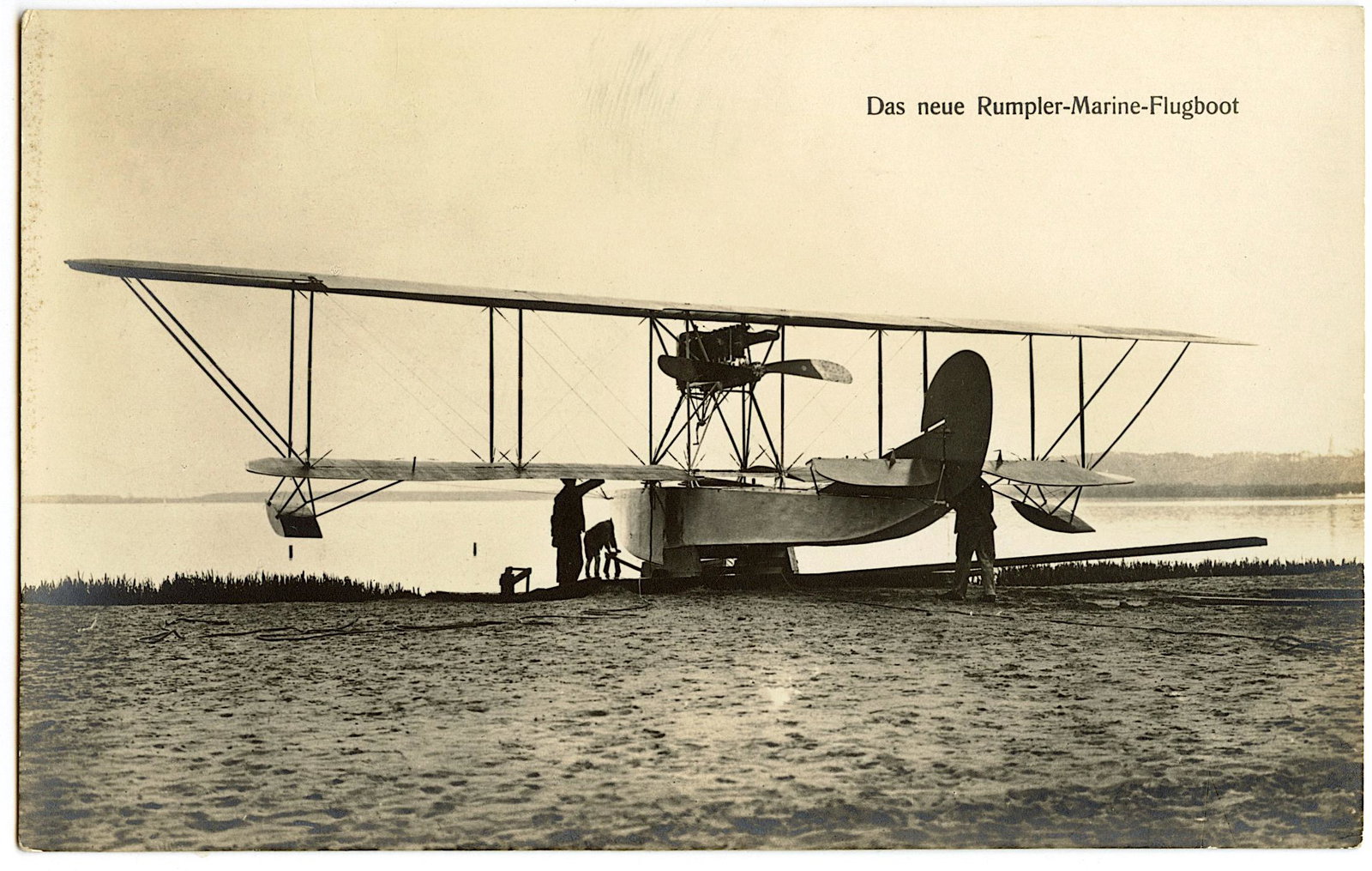 Old Rare RPPC German Photo Postcard Pioneers Aviation (1 of 2)