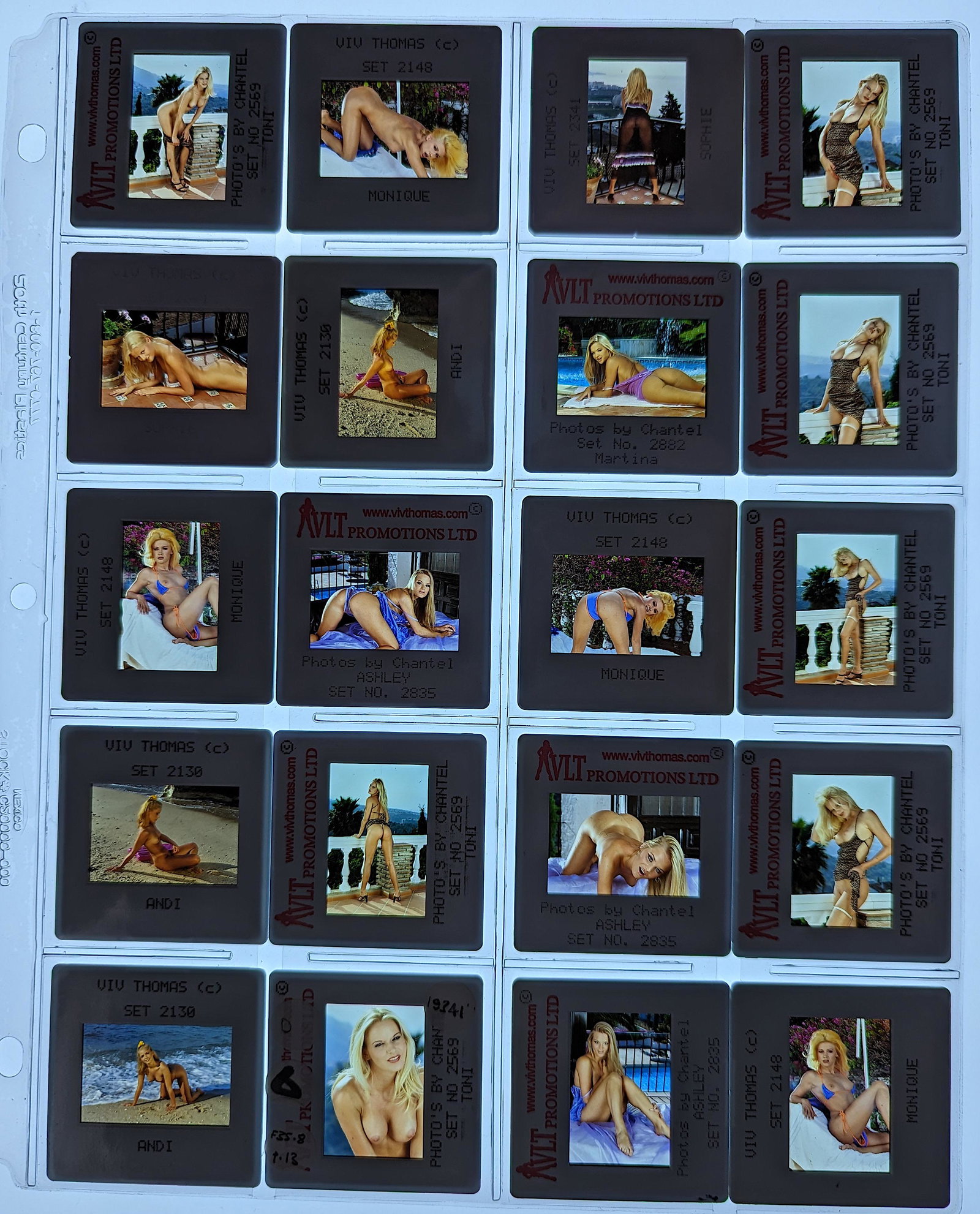 Set 35mm Positives Professional Photograph Female Model: Provenance from a Professional American photographer and collector during the last 30 years in LA, CA.. This lot is located in Boca Raton, Fl and its shipment will be made directly by Artelisted. Ship