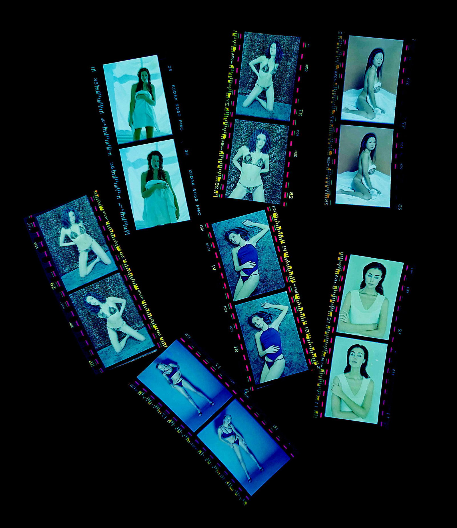 Set Negatives Professional Photograph Female Model: Provenance from a Professional American photographer and collector during the last 30 years in LA, CA.. This lot is located in Boca Raton, Fl and its shipment will be made directly by Artelisted. Ship