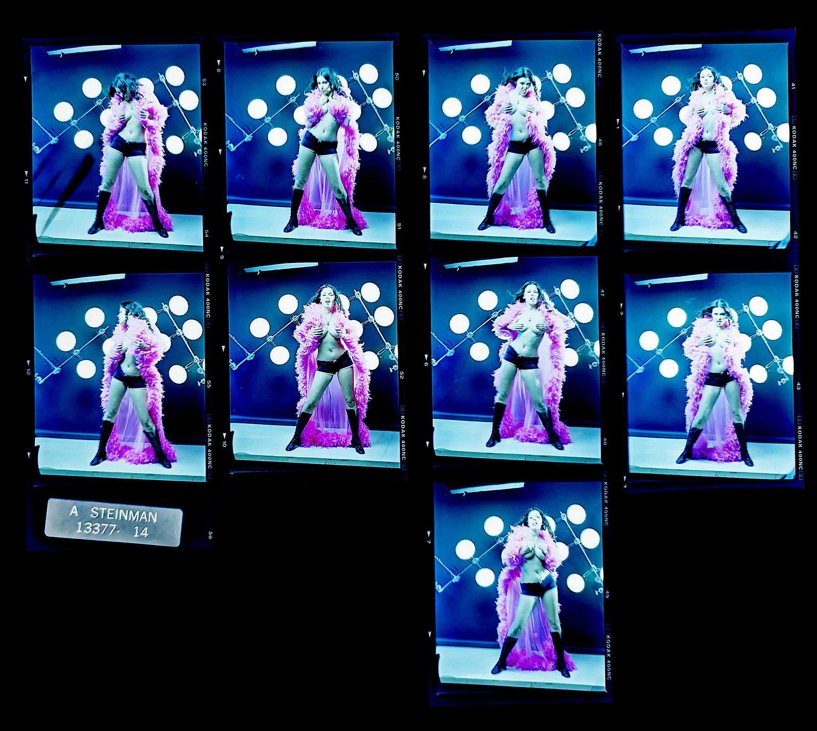 Set Negative Photos Female Pin Up by STEINMAN: Provenance from a Professional American photographer and collector during the last 30 years in LA, CA.. This lot is located in Boca Raton, Fl and its shipment will be made directly by Artelisted. Ship