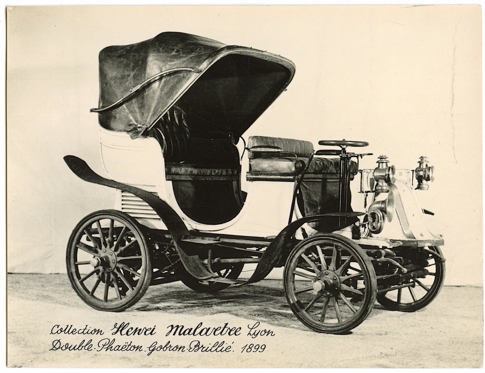Rare Vintage Stamped Photo Musee Francais de L'Automobile The Lyon: The dimensions are Approx. 4" x 5.25" (small variances can occur). This lot is located in Boca Raton, Fl and its shipment will be made directly by Artelisted. Shipping insurance is the responsibility 