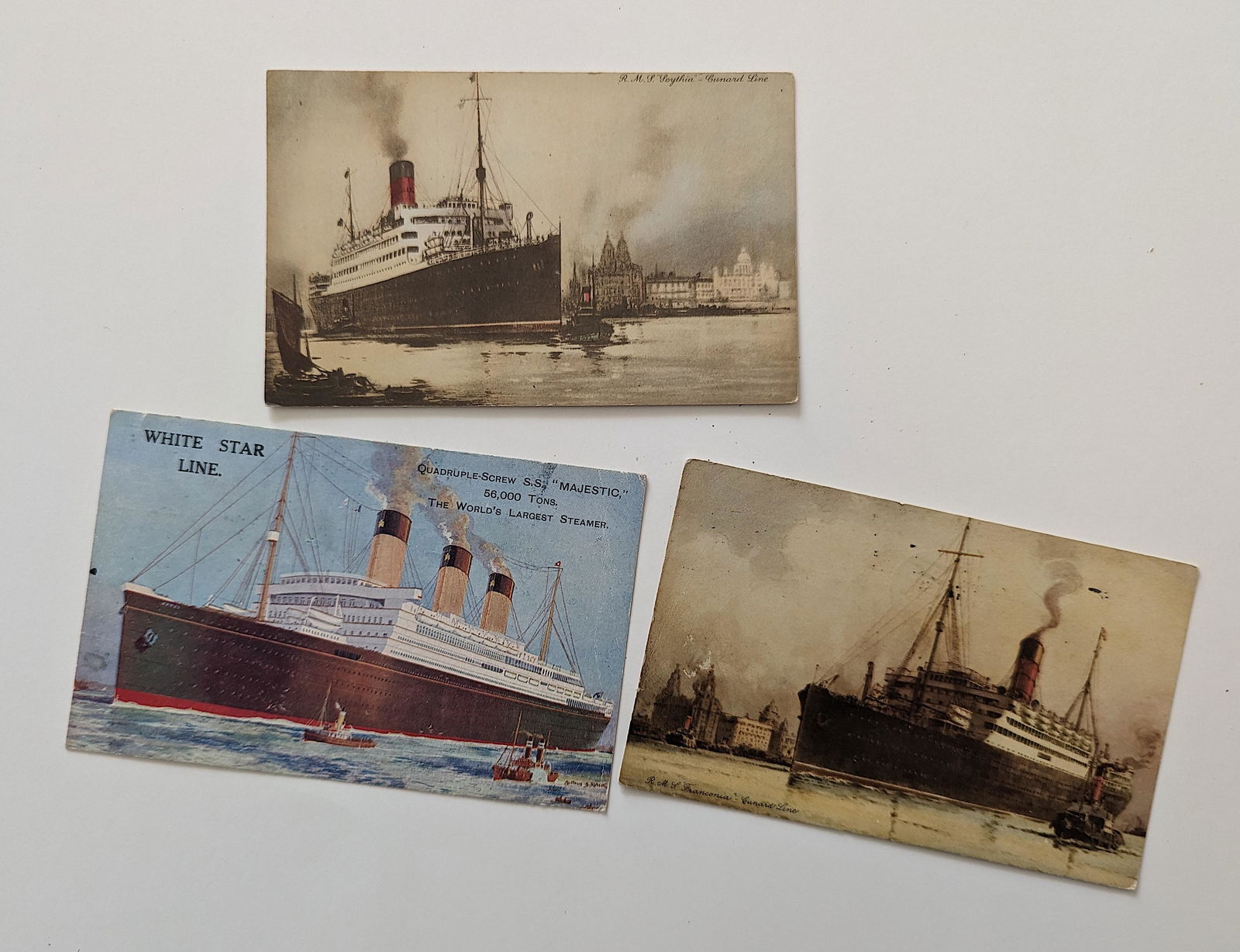 Vintage Set 3 Postcards Trasatlantic Cruises (1 of 2)