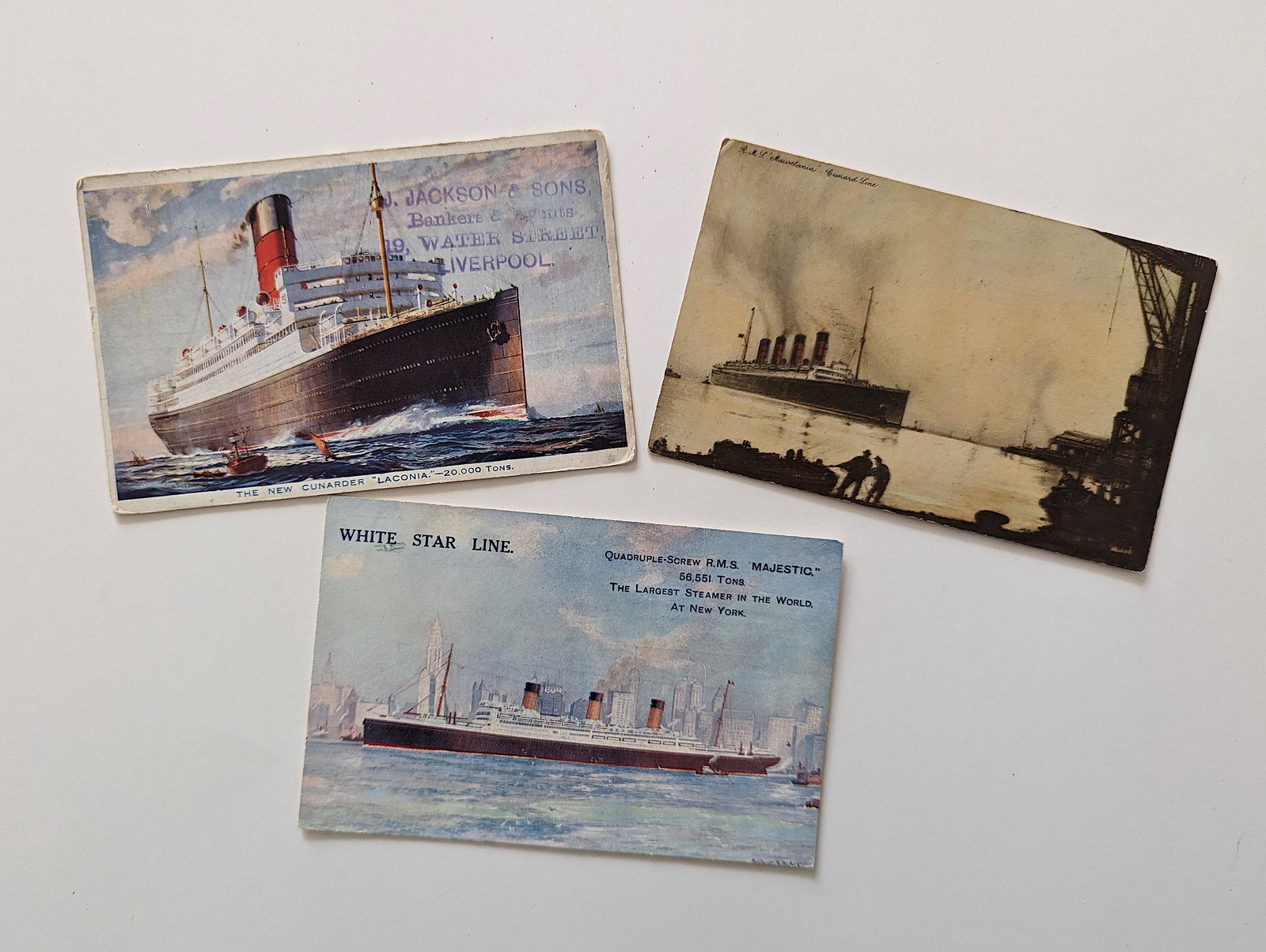 Vintage Set 3 Postcards Trasatlantic Cruises (1 of 2)