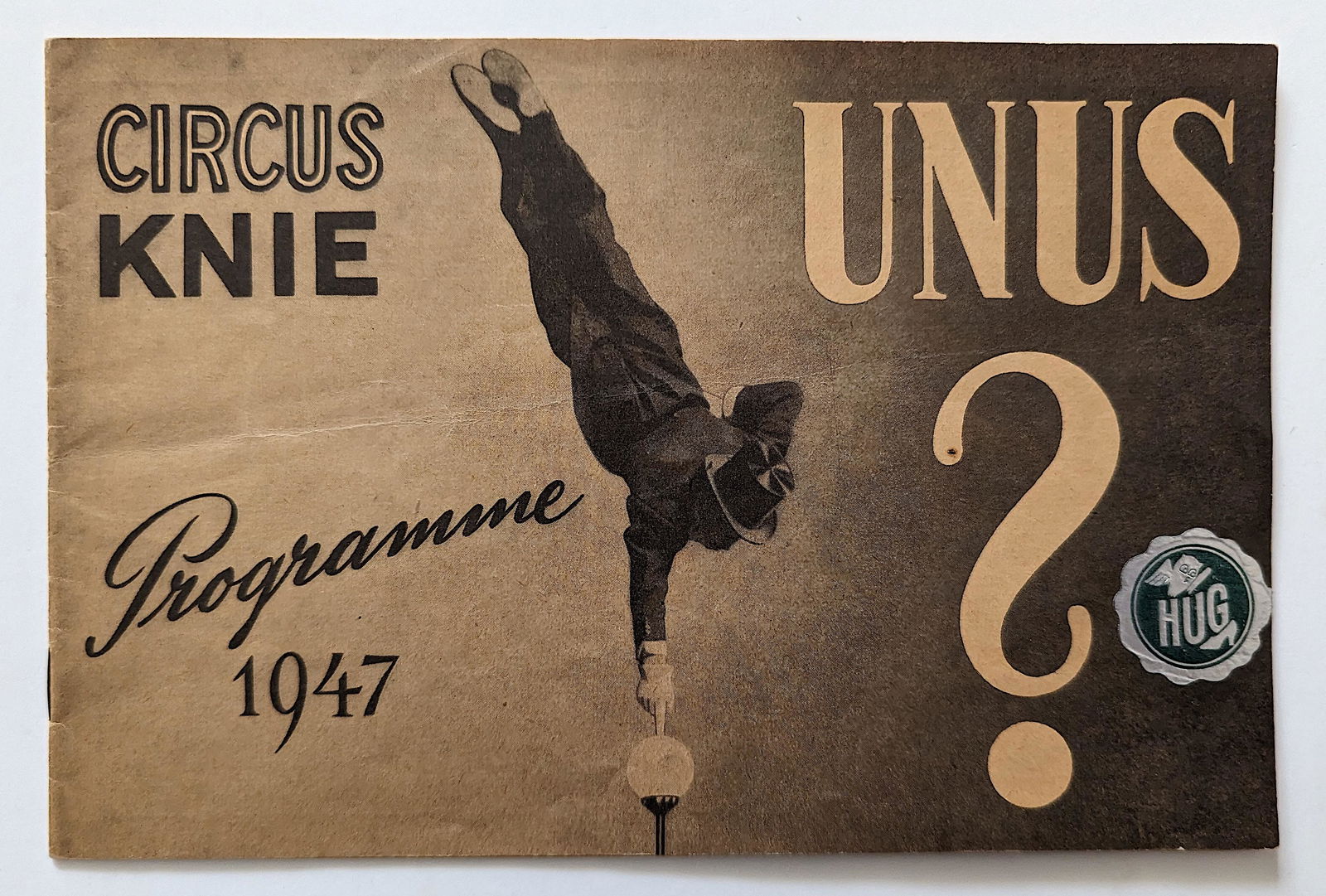 Vintage Rare Programme CIRCUS KNIE, UNUS, 1947 (1 of 4)