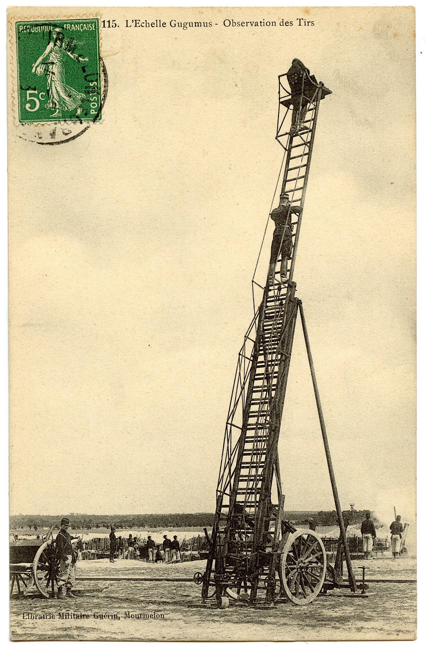 Antique Vintage Rare Postcard Military Observatory WWI (1 of 2)