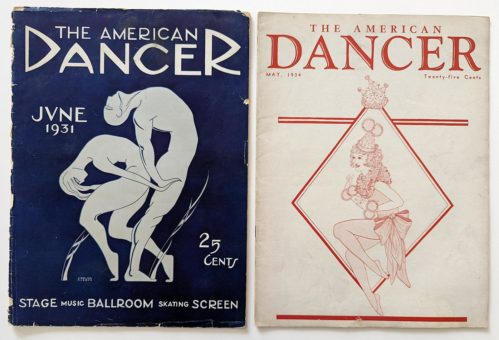 Pair Vintage Magazines The American DANCER: The provenance of this lot is from a WWII veteran collector in Georgia This lot is located in Boca Raton, Fl and its shipment will be made directly by Artelisted. Shipping insurance is the responsibil