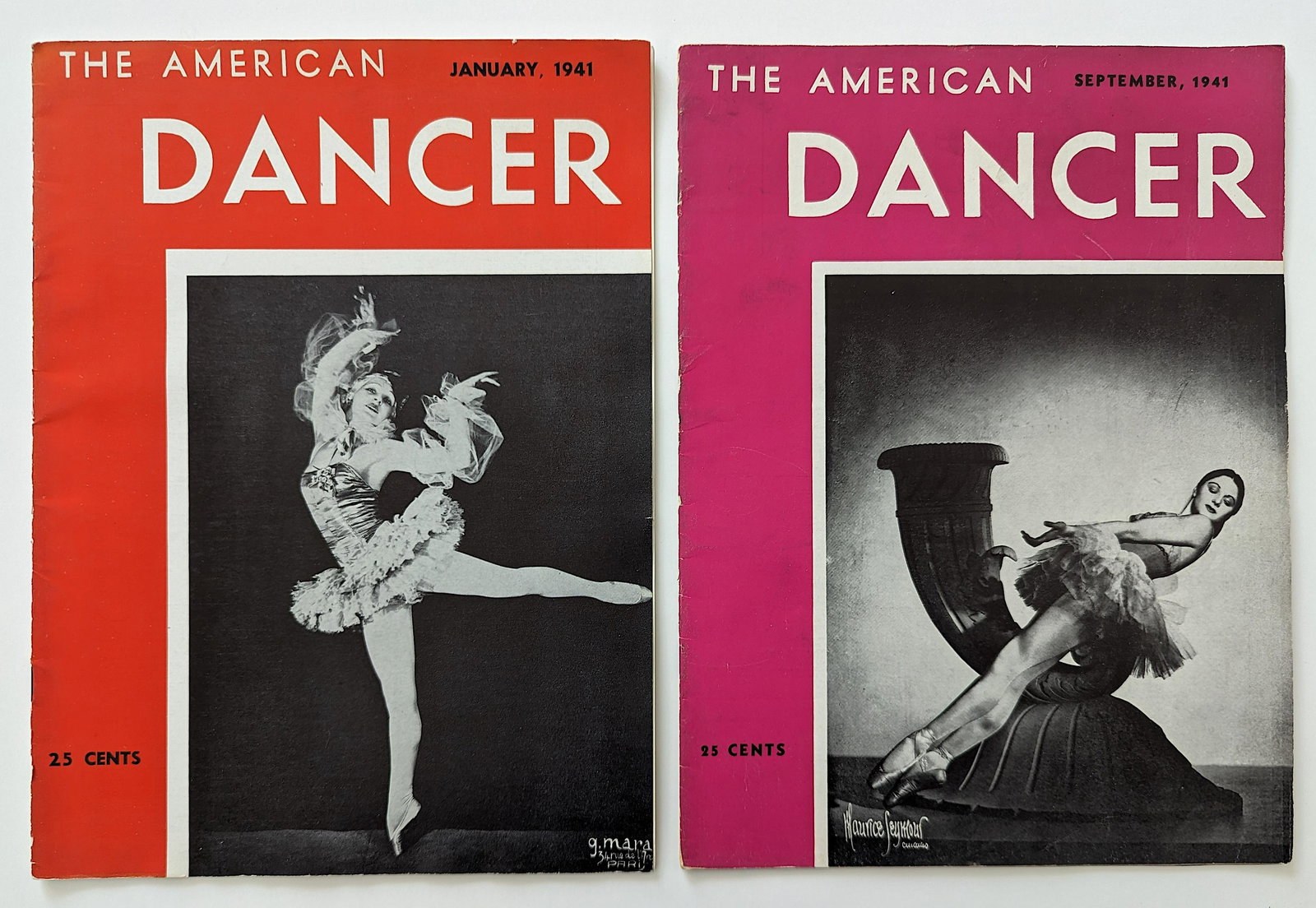Pair Vintage Magazines The American DANCER: The provenance of this lot is from a WWII veteran collector in Georgia This lot is located in Boca Raton, Fl and its shipment will be made directly by Artelisted. Shipping insurance is the responsibil