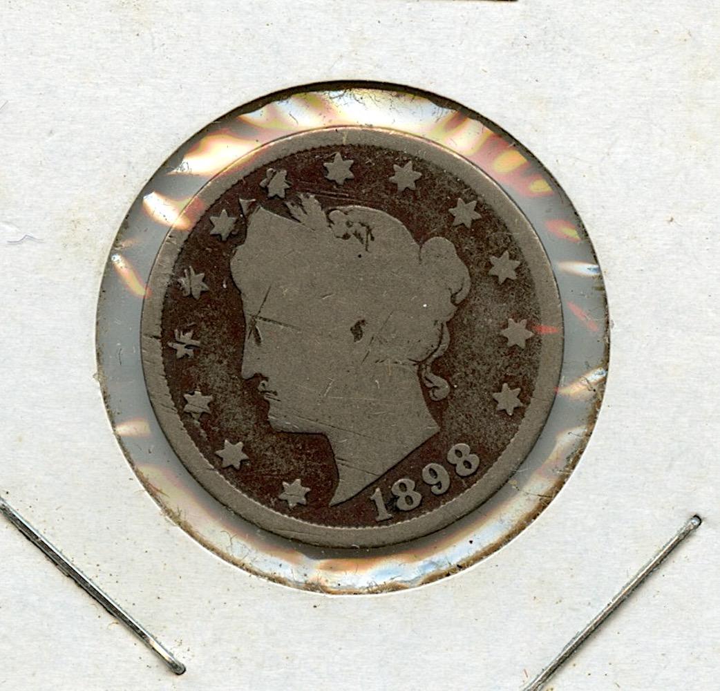 US Five Cents Circulated Coin 1898 (1 of 2)