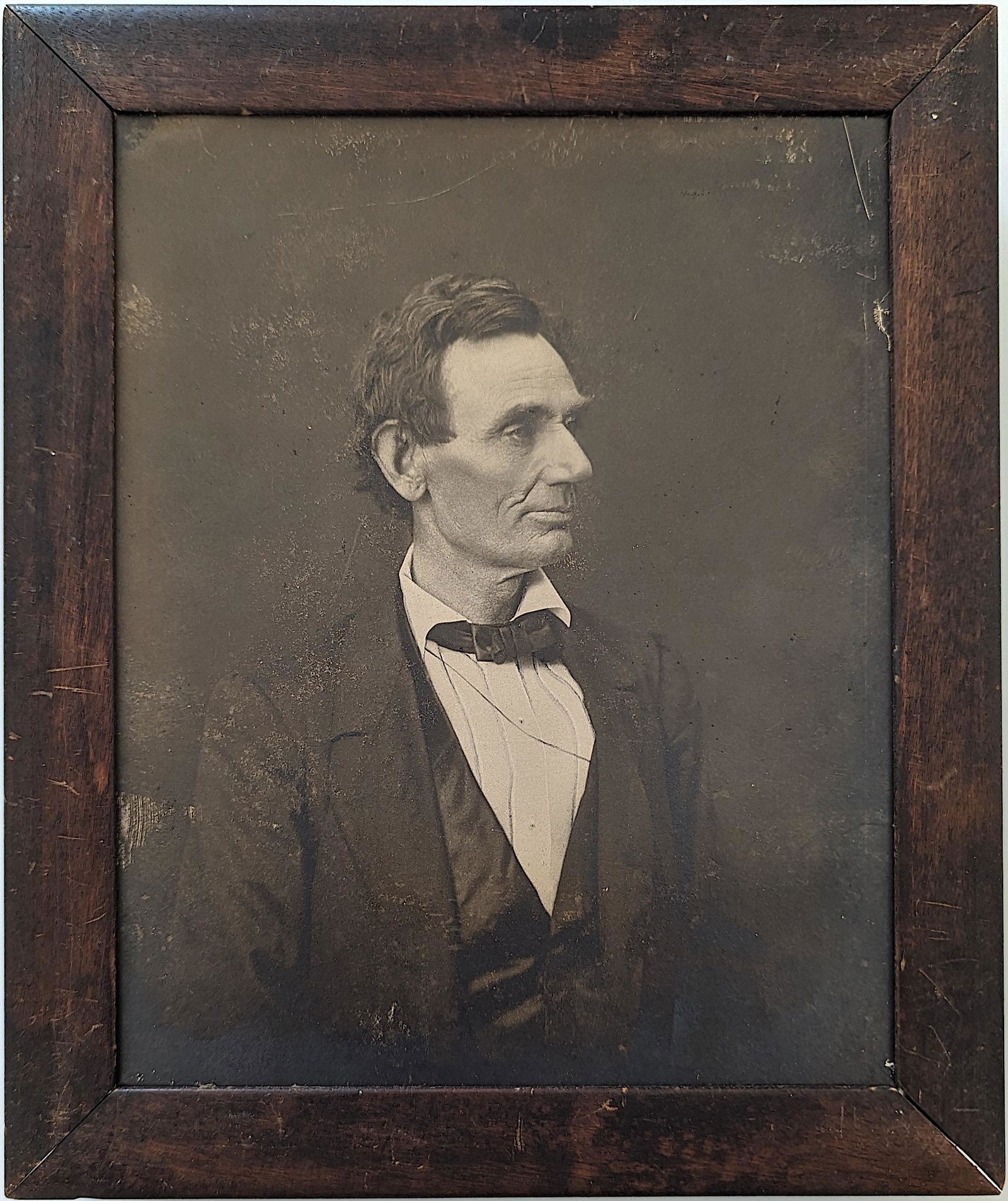 ABRAHAM LINCOLN Portrait In Original Board by George B. Ayres (1 of 2)