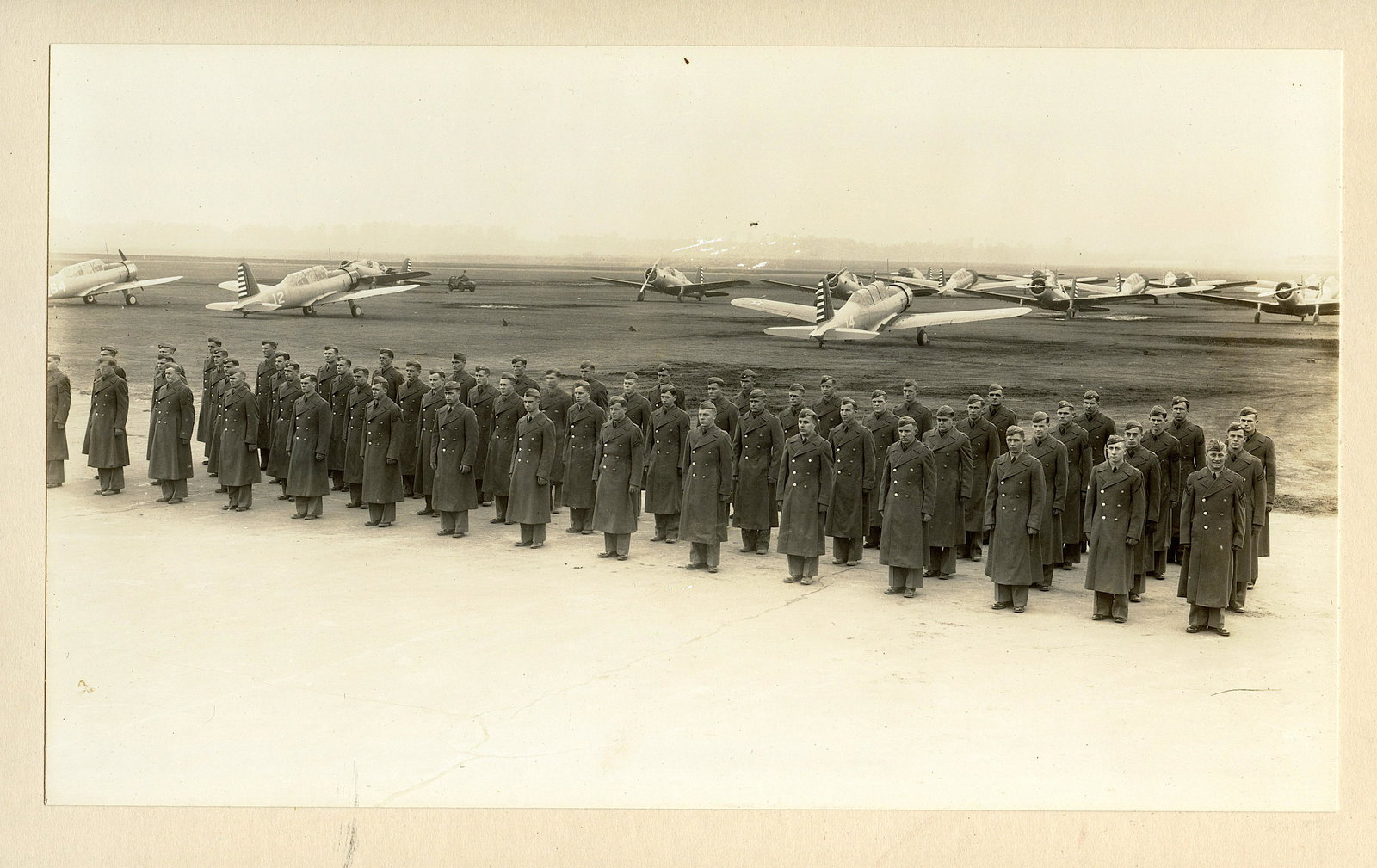 Vintage Cabinet Photo Pilots Aquadron Bombers WWII: Provenance from the estate of a deceased american military collector. We have included images to show it's actual condition.The dimensions are Approx. 6" x 9.75".