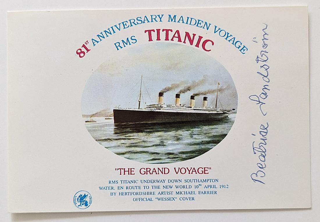 Original TITANIC Ephemera Signed Survivors (1 of 2)