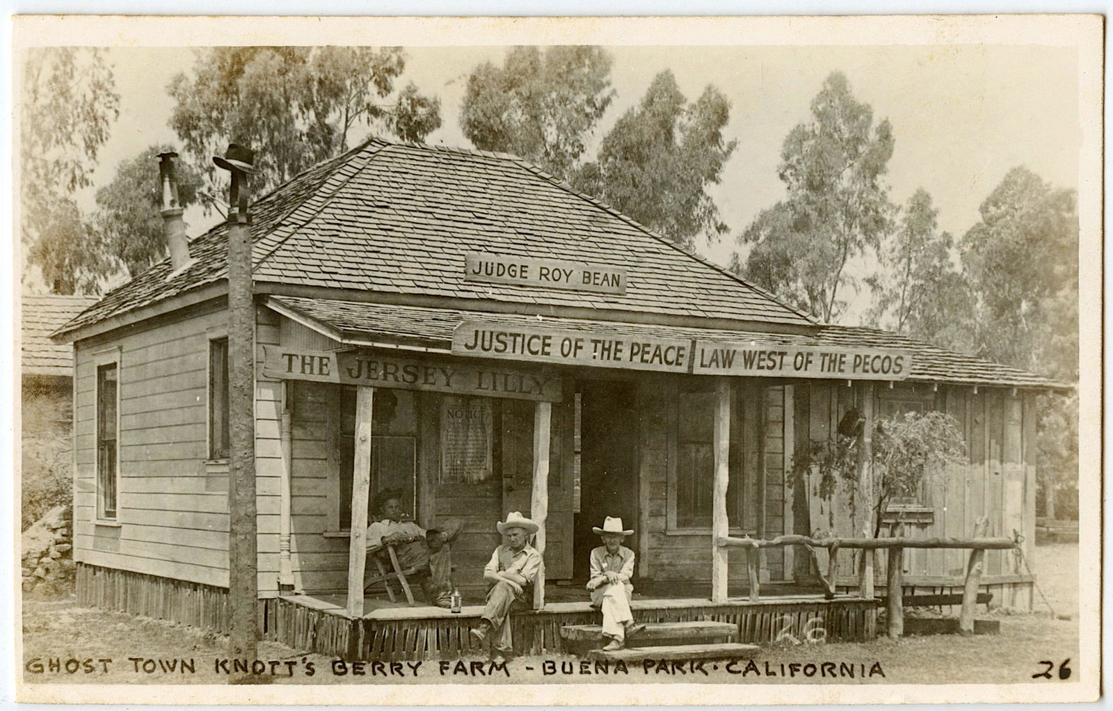 Antique Postcard Real Photo JUDGE ROY BEAN, CA (1 of 2)