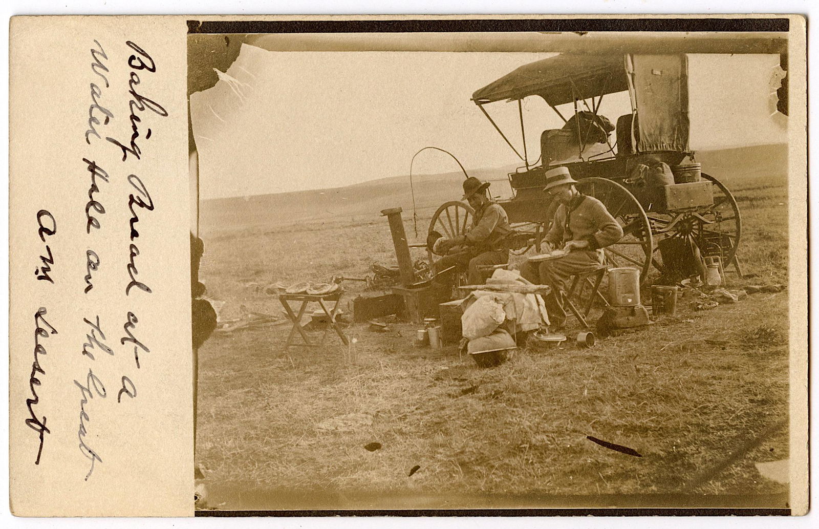 Antique Postcard Real Photo Western Cooking (1 of 2)