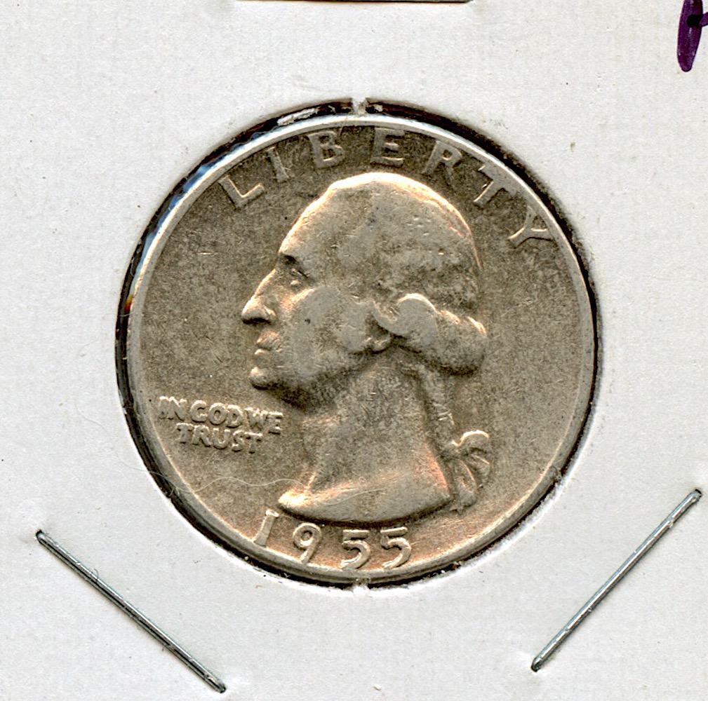 US Circulated Coin Quarter Dollar 19455 P: This coin is from the estate of a deceased collector. We have included high resolution images to show the condition (please, see included images). This lot is located in Boca Raton, Fl and its shipmen