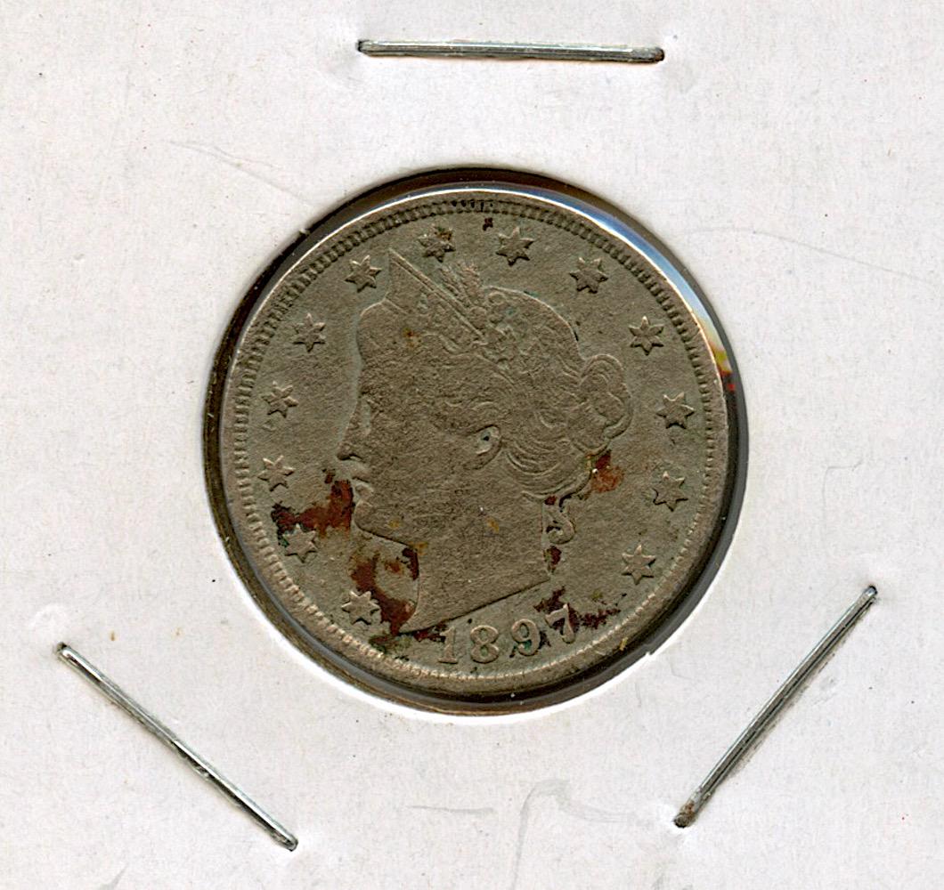 US Circulated Coin V Cents 1897 (1 of 2)