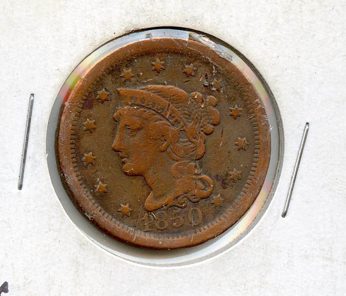 US Circulated Coin One Cent 1850 (1 of 2)