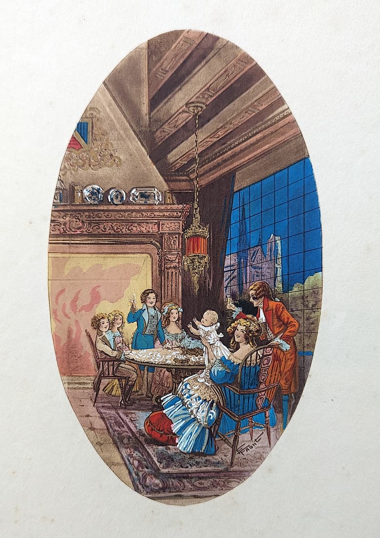 Vintage Colored Etching Signed E. Front (1 of 4)