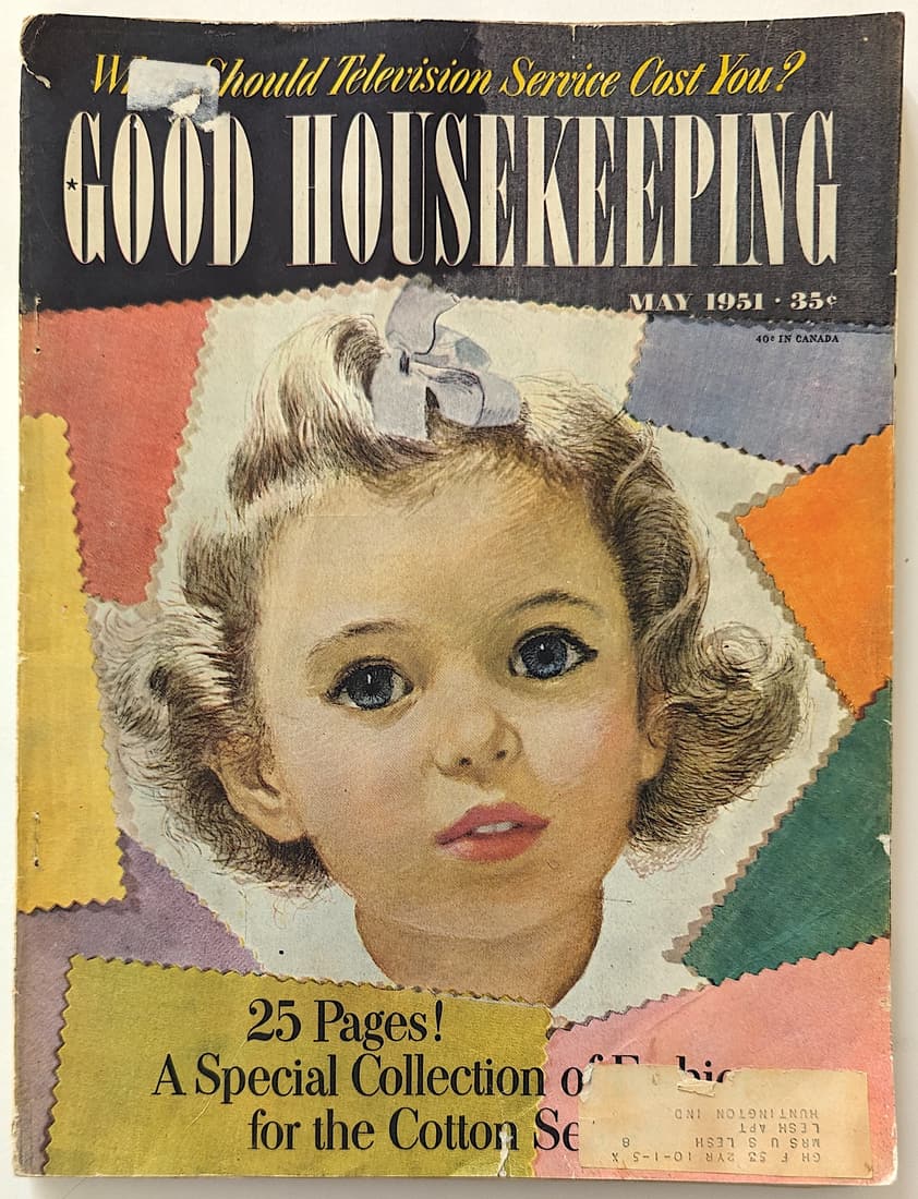 Vintage Rare Magazine GOOD HOUSEKEEPING, 1951: The provenance of this item is from a WWII veteran collector in Georgia. This lot is located in Boca Raton, Fl and its shipment will be made directly by Artelisted. Shipping insurance is the responsib