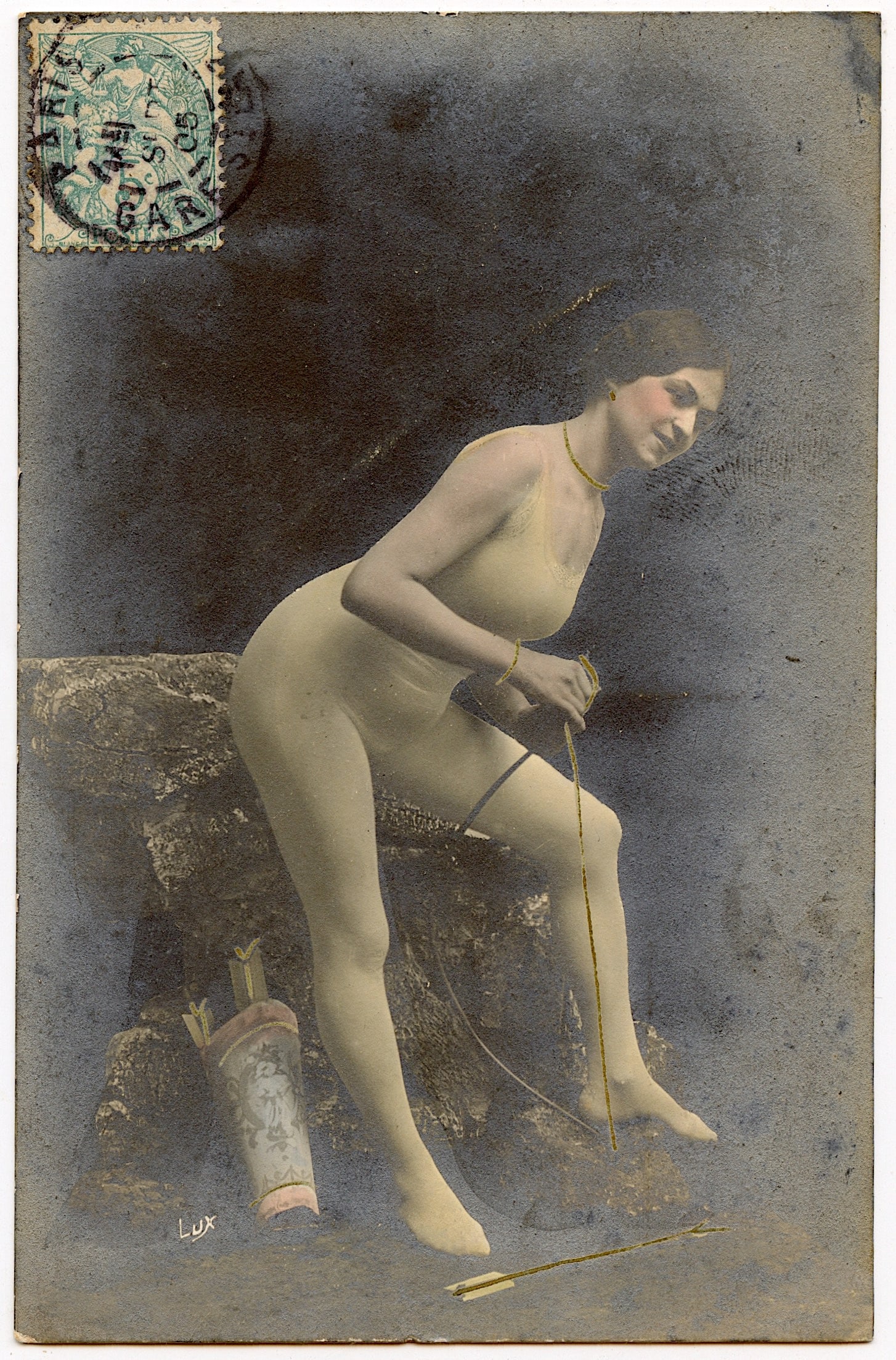 Vintage Original Real Photo Postcard Artistic Nude: ABOUT POSTCARDS: The study and collecting of postcards is termed deltiology (from Greek deltion, small writing tablet, and English -logy, the study of). Rarity. As with all antique items, rarity bring