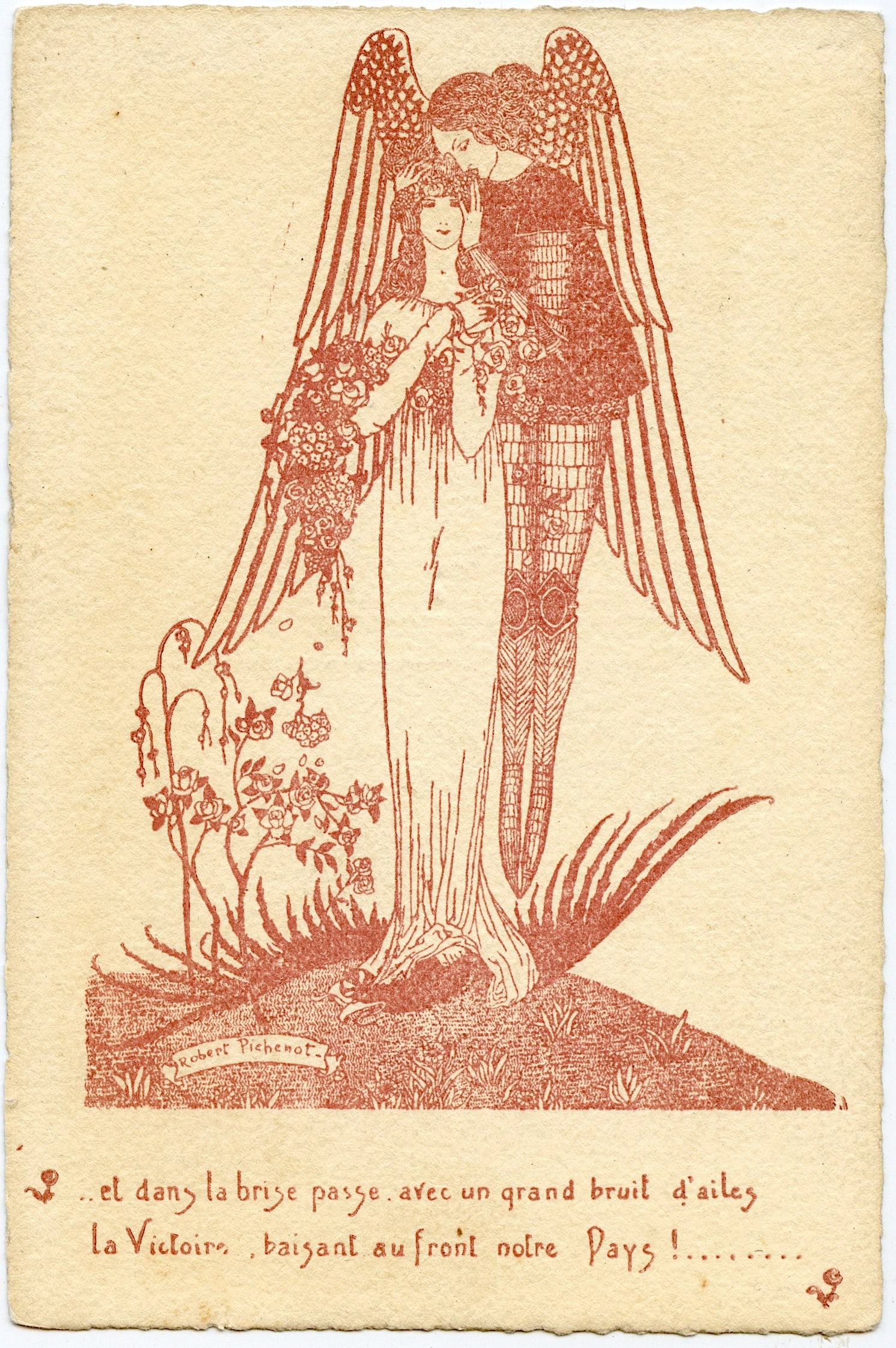 Vintage Original Postcard Art Nouveau (1 of 2)