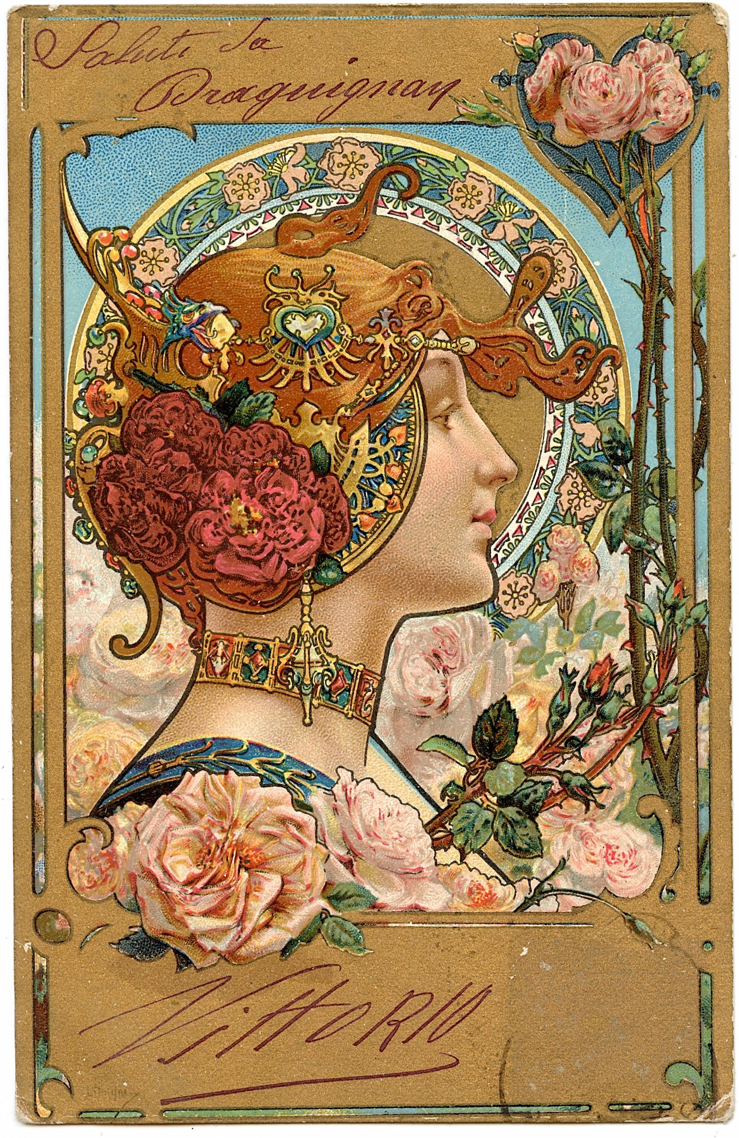 Vintage Original Postcard THEOPHILE HINGRE Art Nouveau: ABOUT POSTCARDS: The study and collecting of postcards is termed deltiology (from Greek deltion, small writing tablet, and English -logy, the study of). Rarity. As with all antique items, rarity bring
