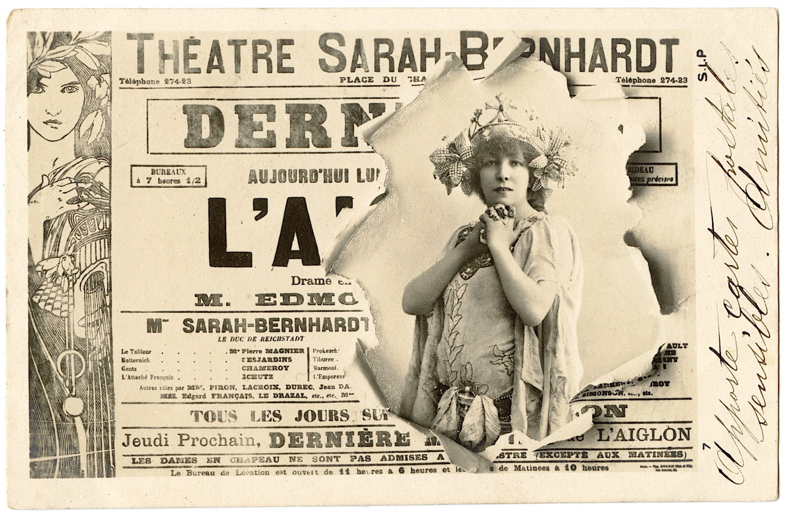 Vintage Original Postcard ALPHONSE MUCHA Design (1 of 2)