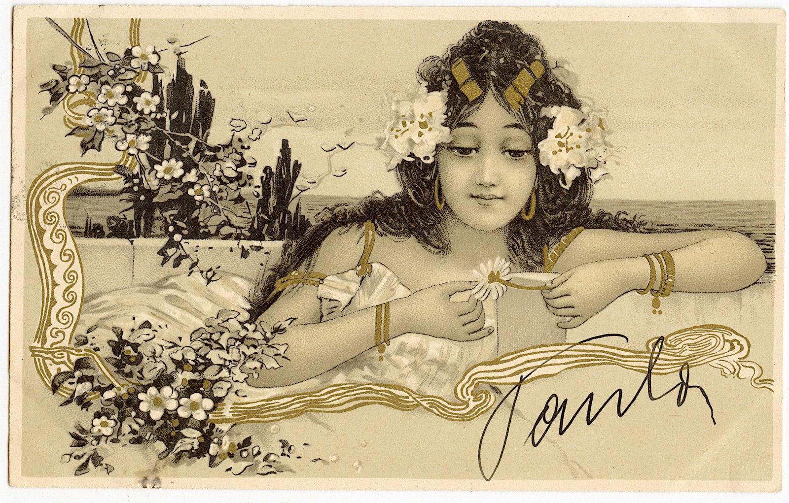 Vintage Original Postcard Nouveau Like KIRCHNER: ABOUT POSTCARDS: The study and collecting of postcards is termed deltiology (from Greek deltion, small writing tablet, and English -logy, the study of). Rarity. As with all antique items, rarity bring