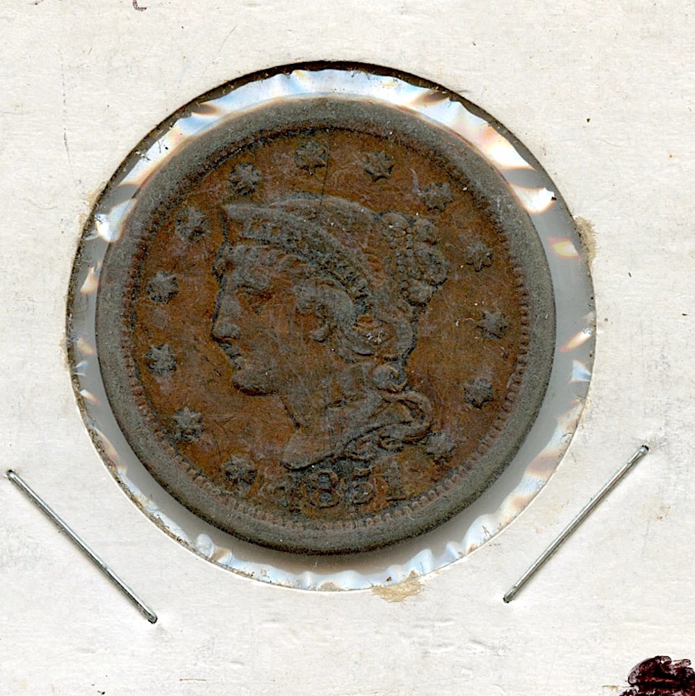 US Circulated Coin One Cent 1851 (1 of 2)