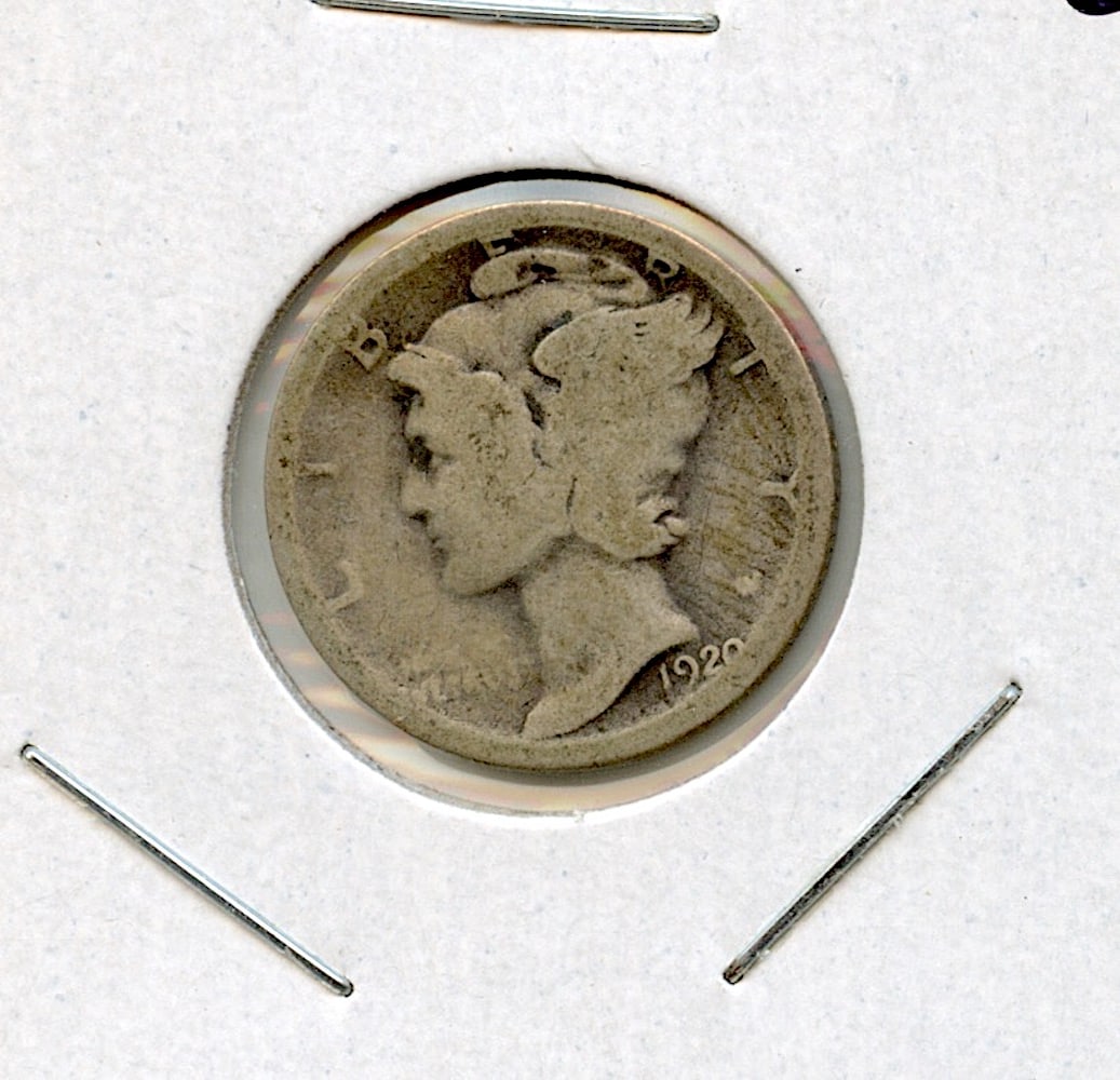 US Circulated Coin One Dime 1920 S (1 of 2)