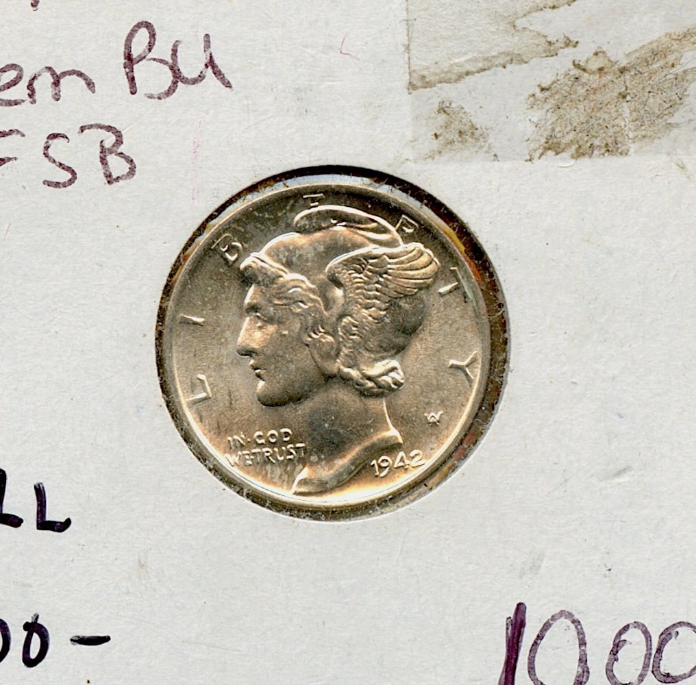 US Circulated Coin One Dime 1942 (1 of 2)