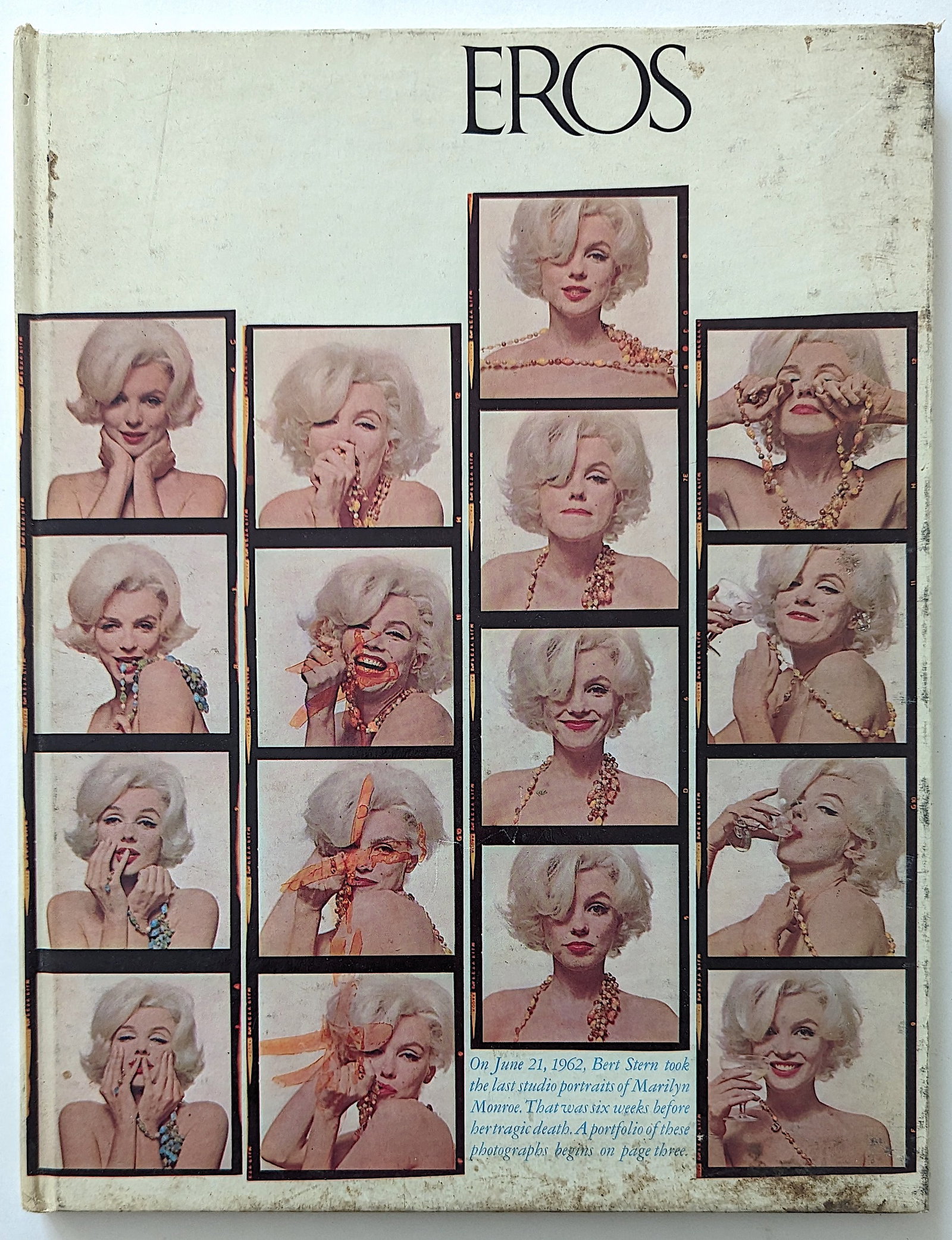 MARILYN MONROE by EROS Autumn, 1962: We have included many images to show it's actual condition. Provenance from the estate of Russian Imigrants during the 20th Century. This lot is located in Boca Raton, Fl and its shipment will be made