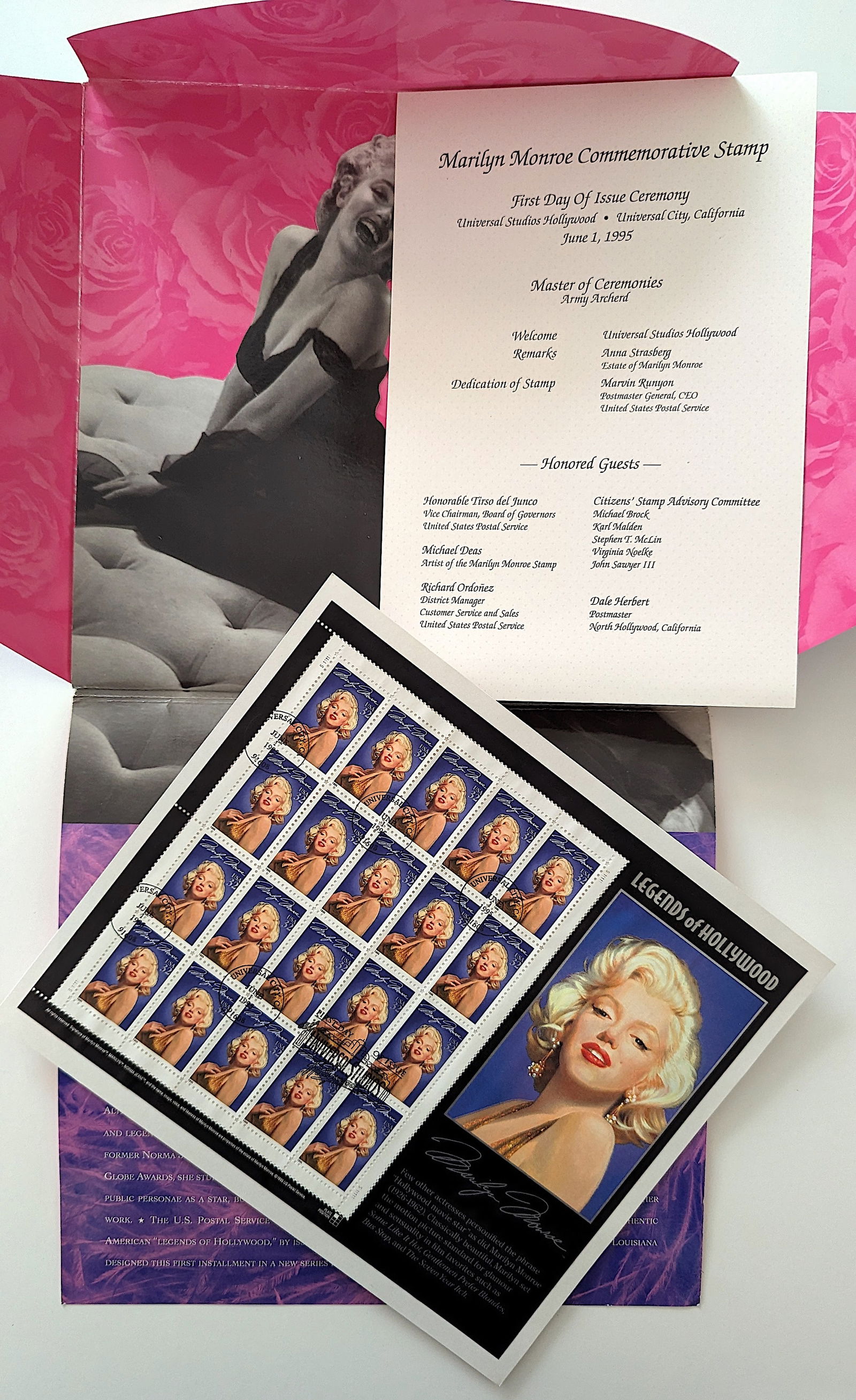 Vintage Marilyn Monroe Commemorative Stamp, 1995 (1 of 4)