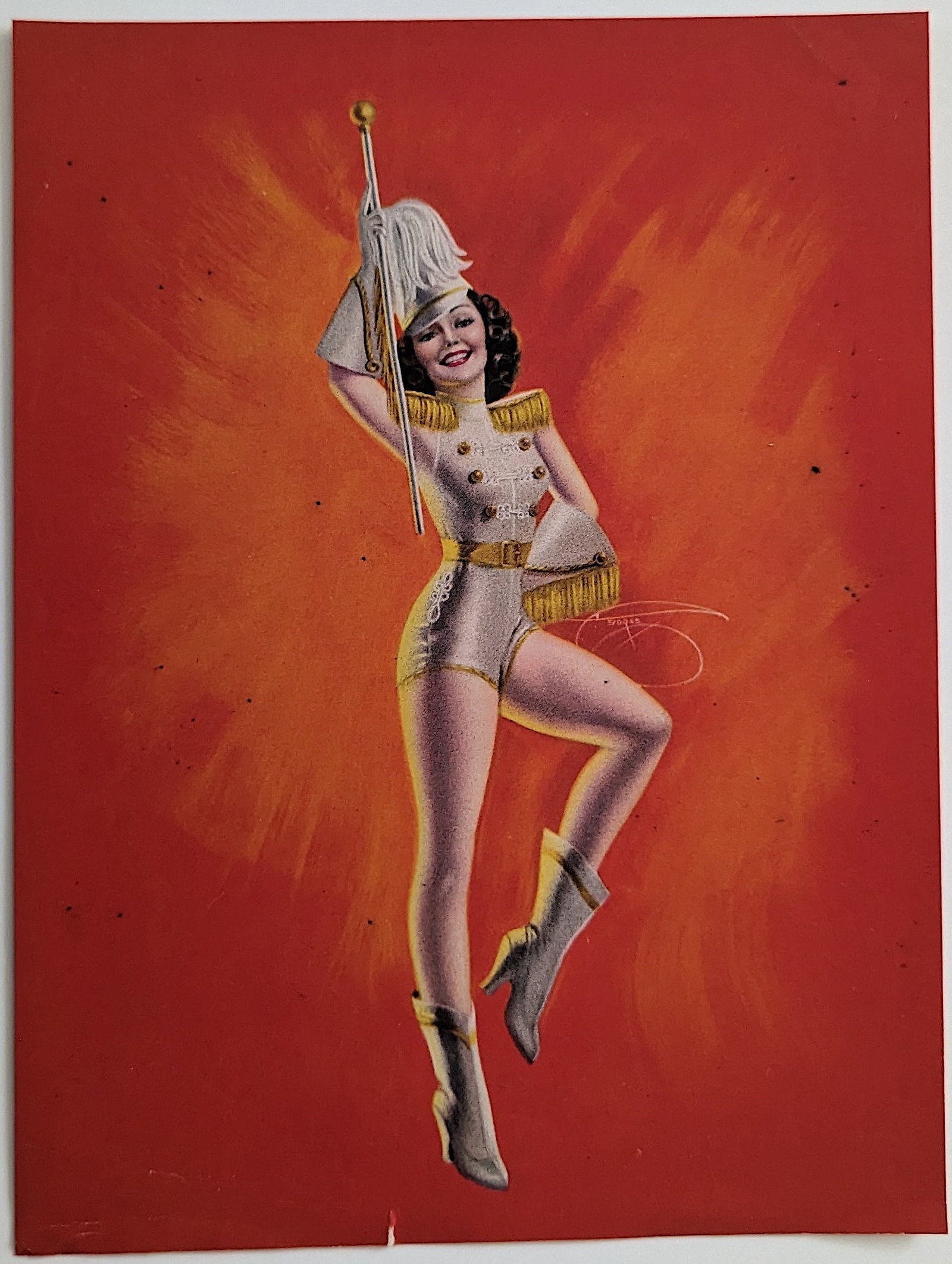 Vintage Pin Up Original Printed USA, 1940s: We have included many images to show it's actual condition. The dimensions are Approx. 8.25"x 10" (small variances can occur). This lot is located in Boca Raton, Fl and its shipment will be made direc