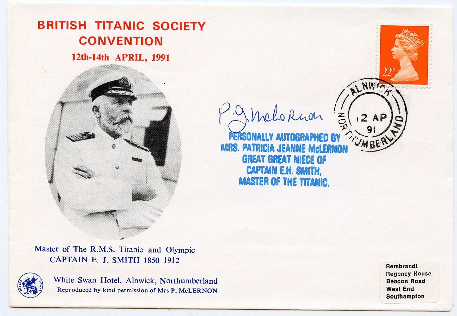 Original TITANIC Ephemera Signed Survivors (1 of 2)