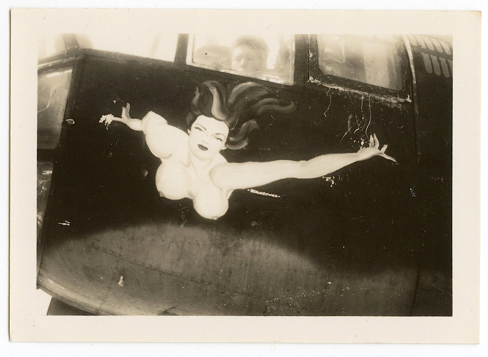 Vintage Photo Nose Art WW2 Planes Aviation Bombers: Provenance from the estate of a deceased american military collector. We have included images to show it's actual condition.The dimensions are Approx. 3.5" x 3.5" - 5" (small variances can occur). Thi