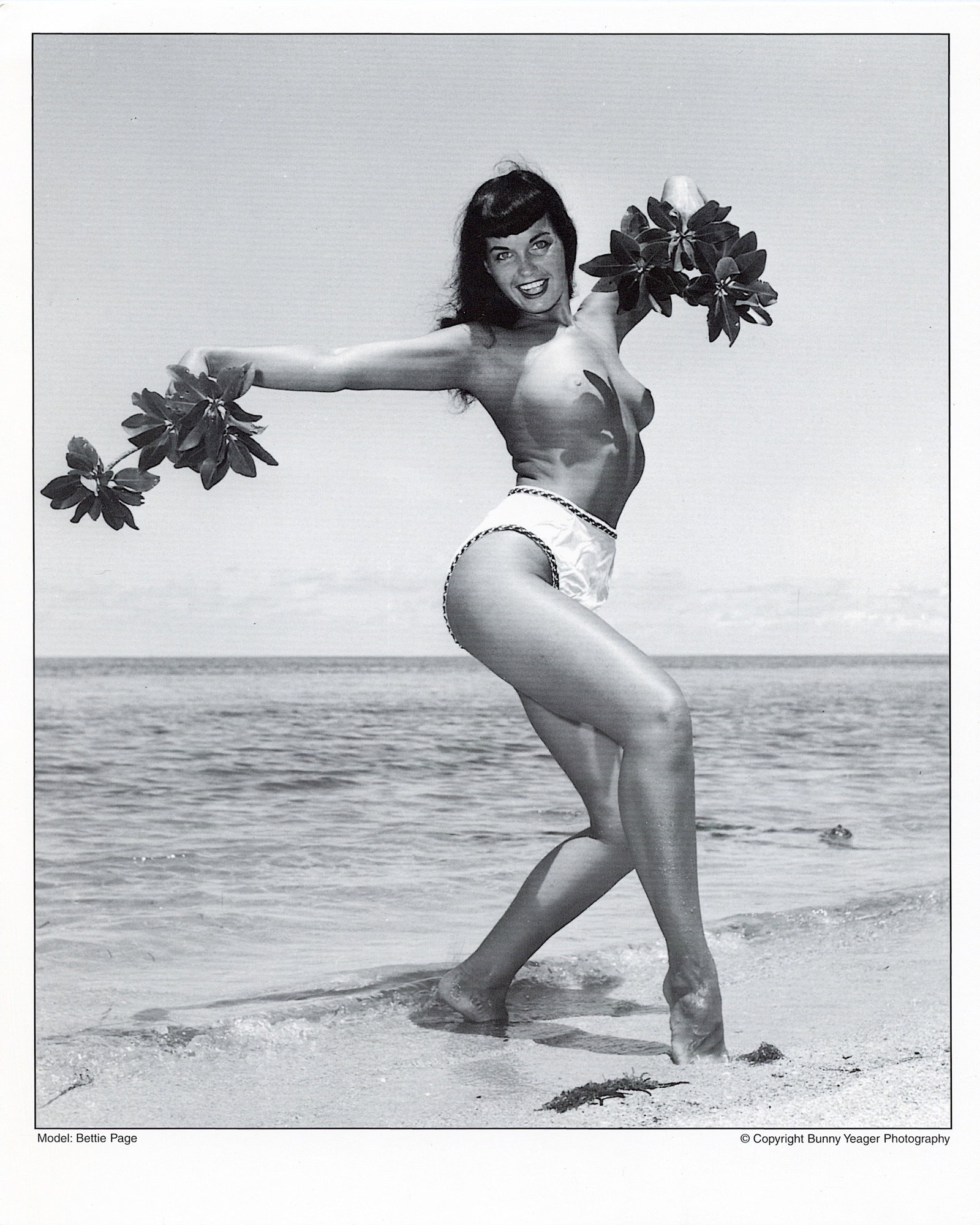 Original BUNNY YEAGER Pin Up Litho BETTIE PAGE: This lot is coming from Bunny Yeager's estate/archives. Linnea Eleanor "Bunny" Yeager (March 13, 1929 - May 24, 2014) was an American photographer and pin-up model. She met Bettie Page in 1954, and to