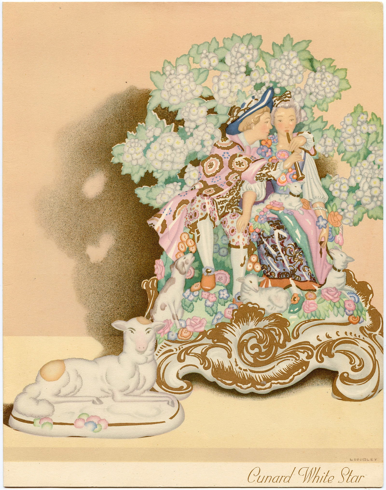 Vintage R.M.S. Queen Mary Cunard White Star Menu, 1949 (1 of 3)