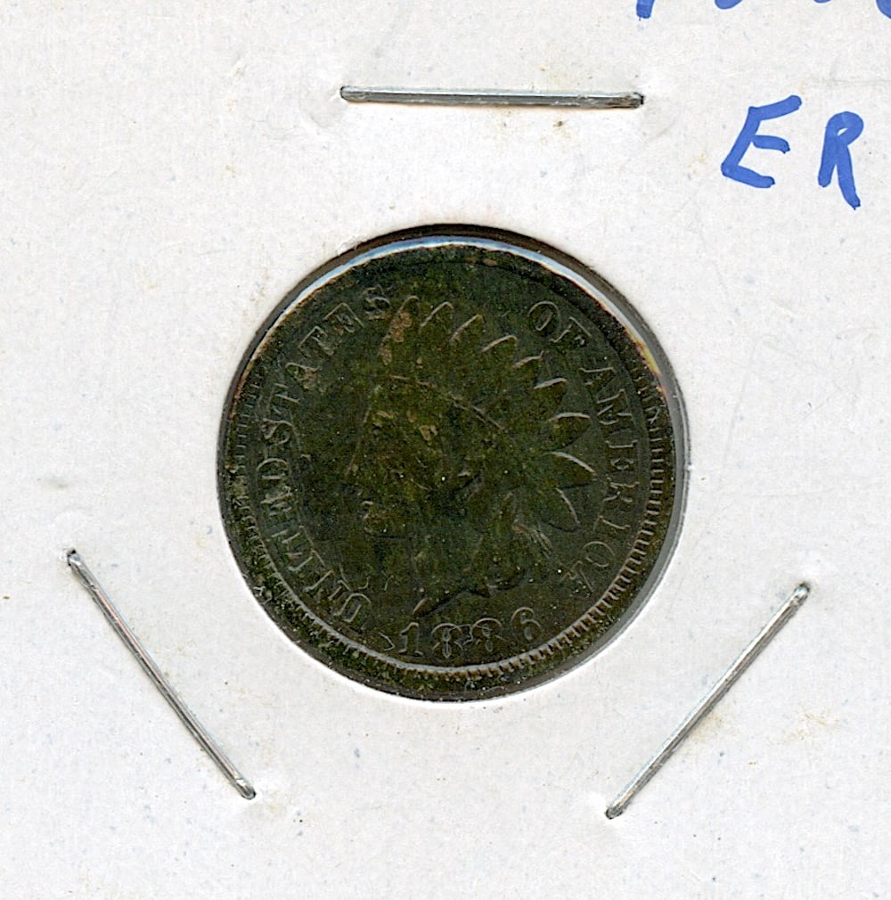 US Circulated Coin One Cent 1886 ER (1 of 2)