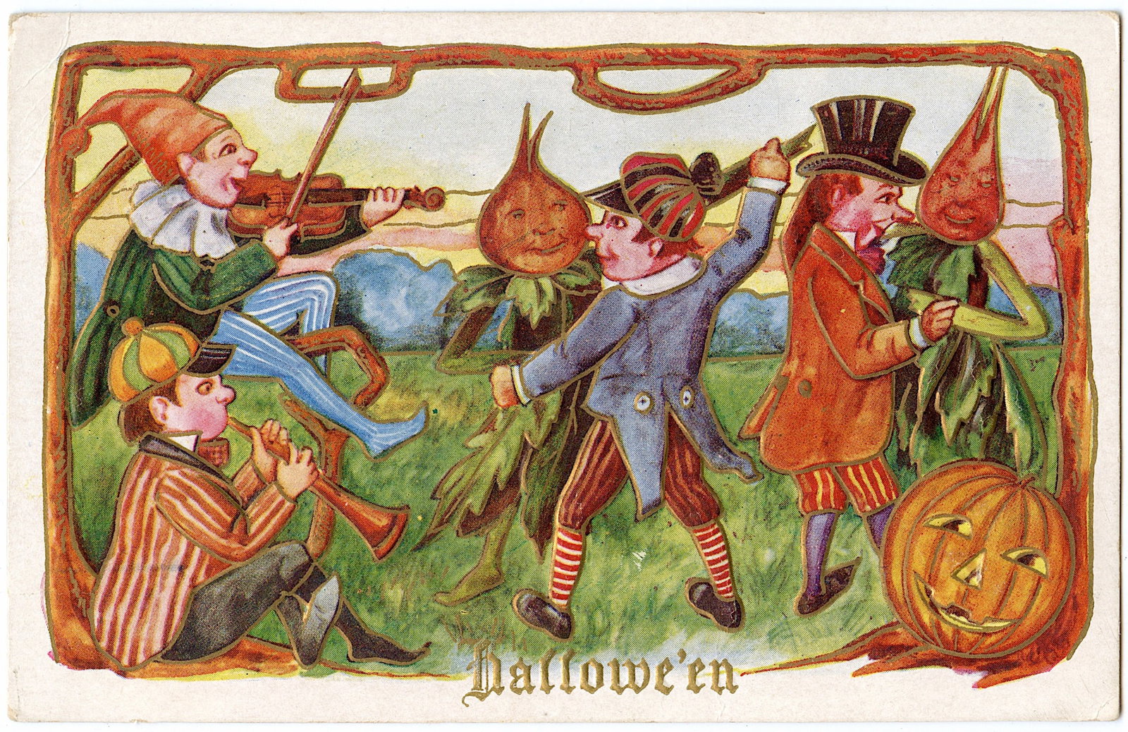 Antique Vintage Original Postcard Halloween (1 of 2)