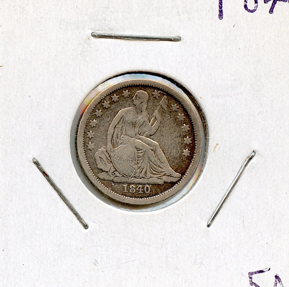 US Circulated Coin One Dime 1840 (1 of 2)