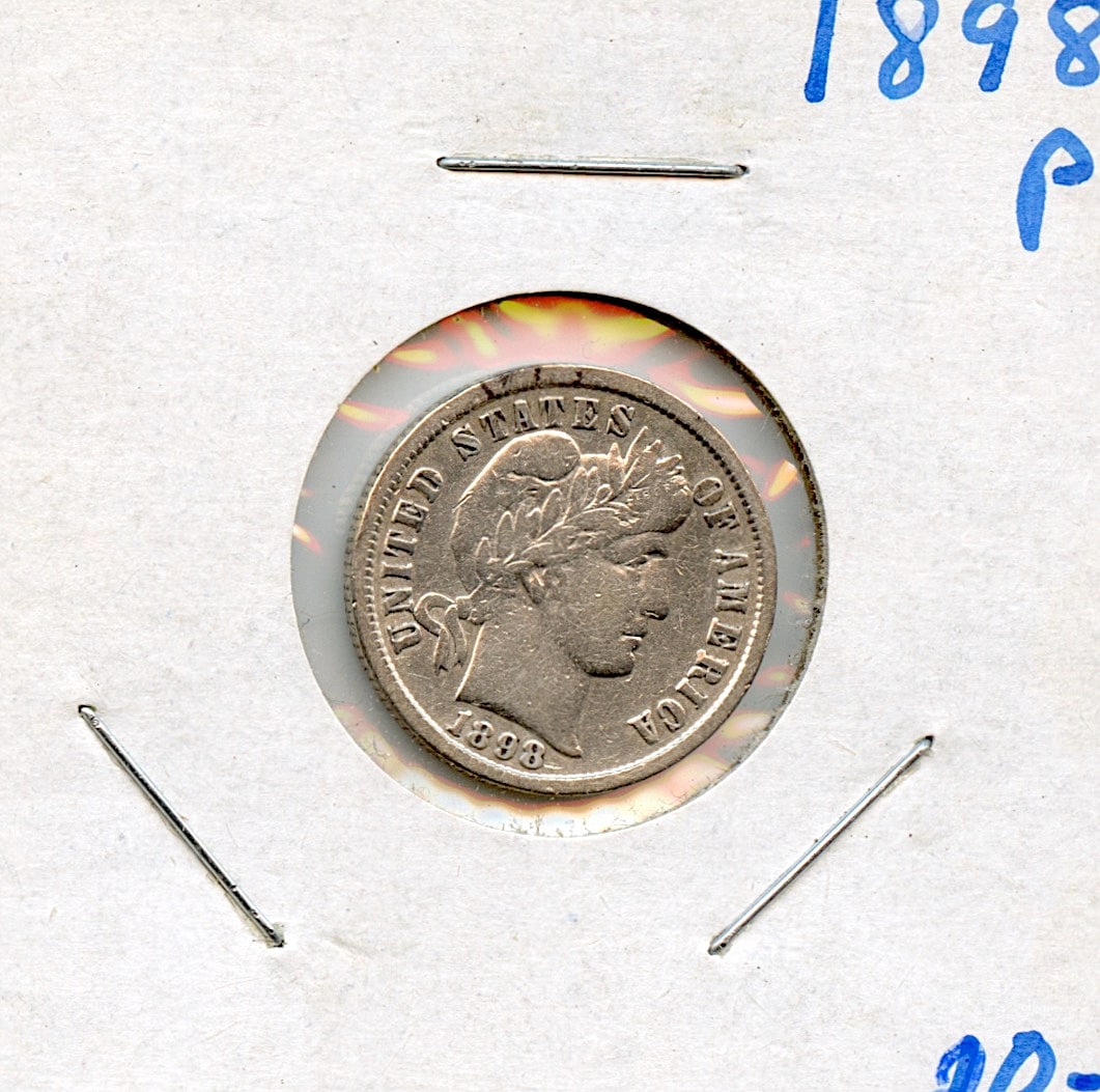 US Circulated Coin One Dime 1898 P (1 of 2)