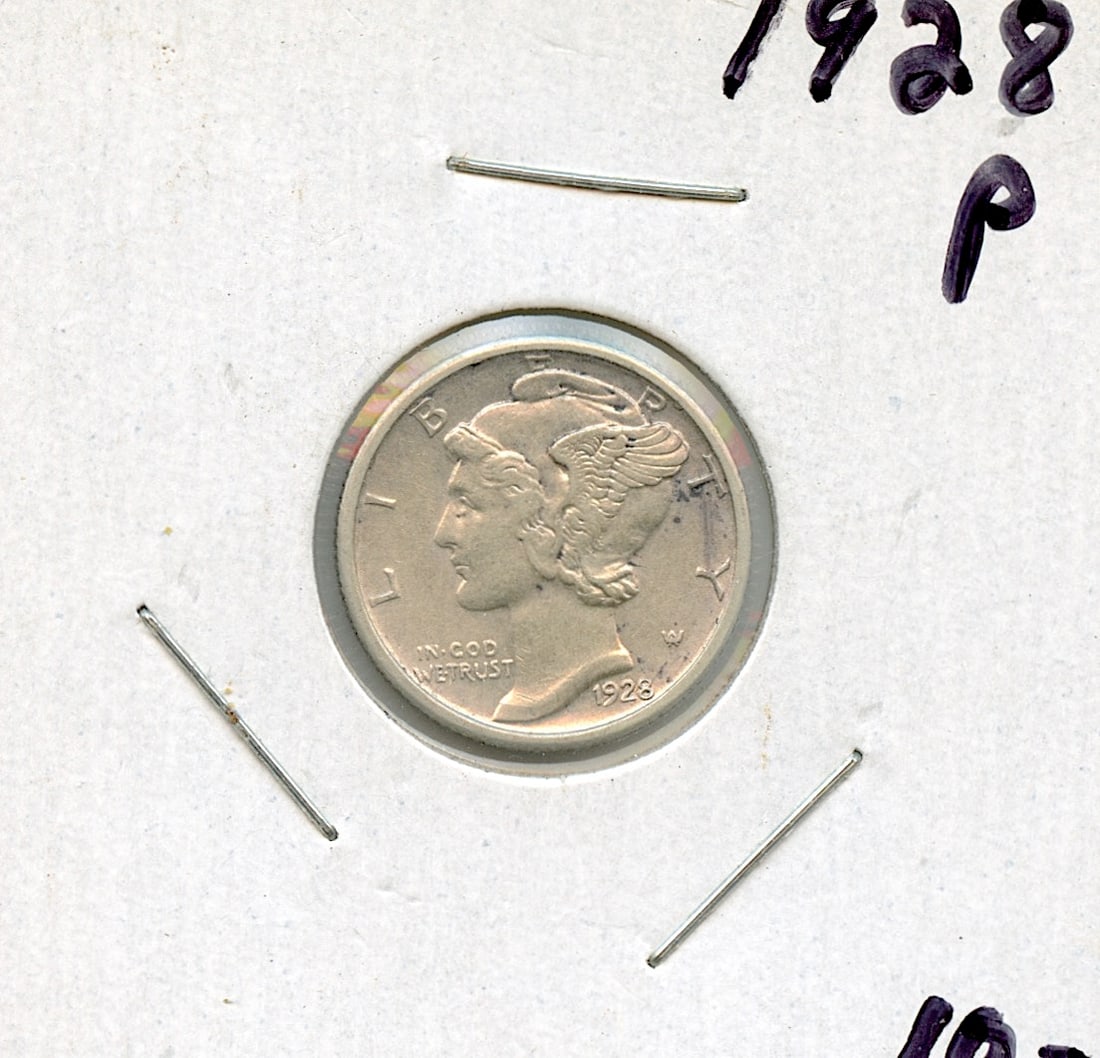 US Circulated Coin One Dime 1928 P (1 of 2)