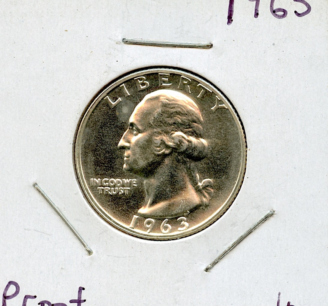 US Circulated Coin Quarter Dollar 1963 Proof (1 of 2)