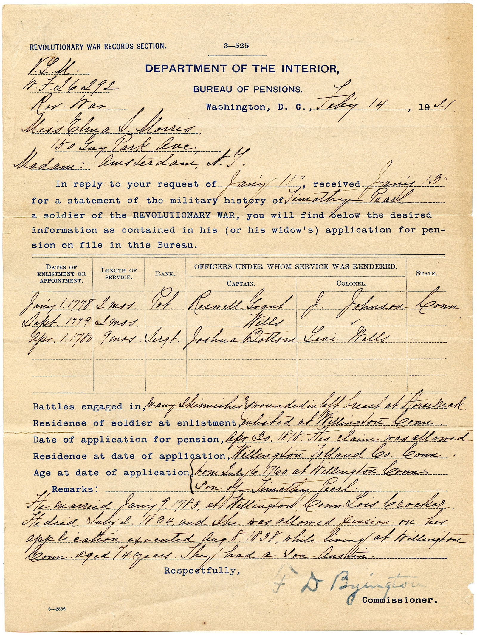 Vintage War Pension Document 1941 (1 of 2)