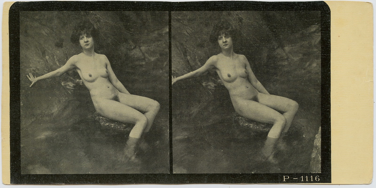 Antique French Photogravure Female Nude Stereoview: Provenance from a deceased collector in Florida. This lot is located in Boca Raton, Fl and its shipment will be made directly by Artelisted. Shipping insurance is the responsibility of the buyer. Ask 