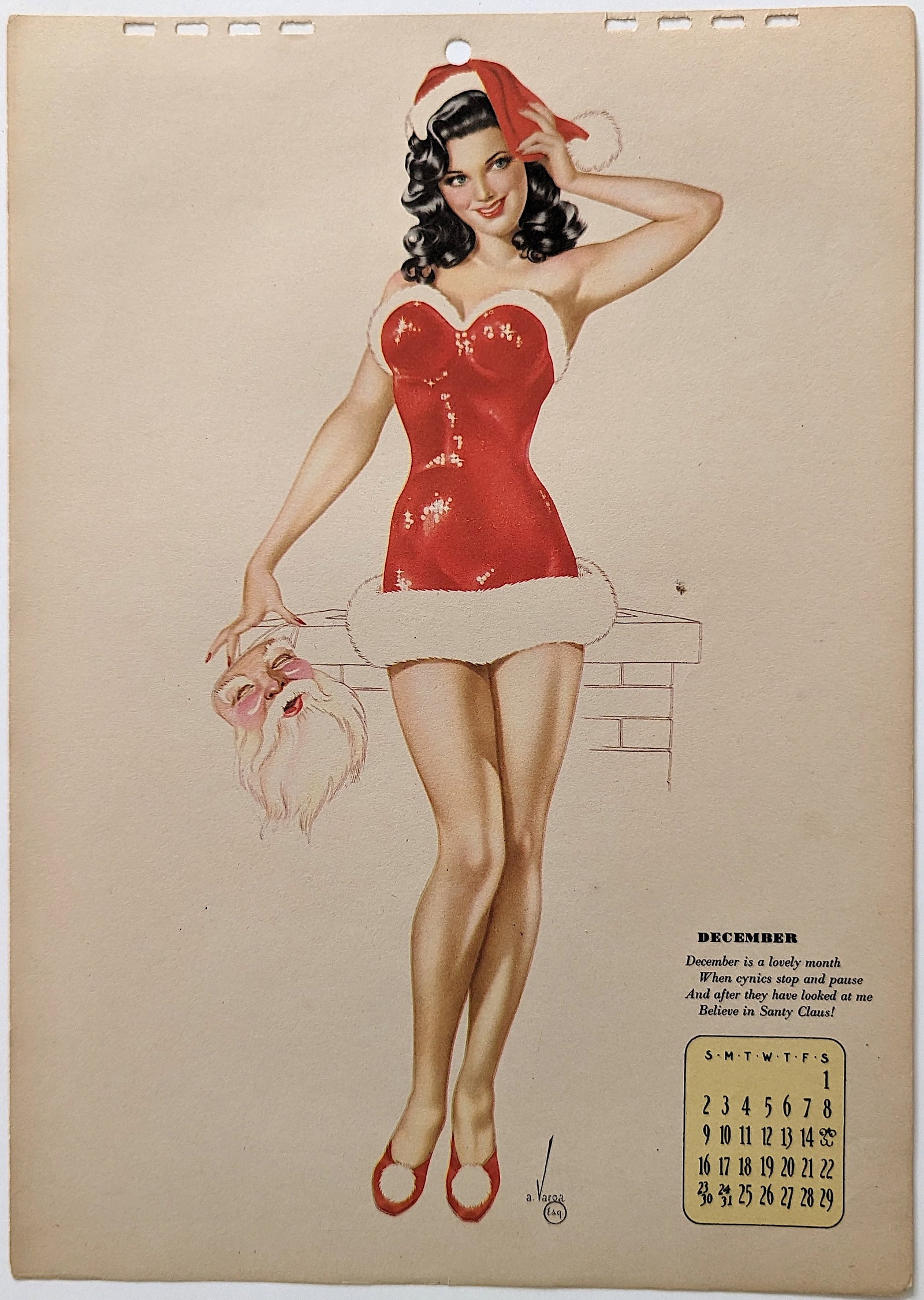 Vintage Rare Pin Up Model Print Calendar 1951: This item is coming from the estate of a deceased collector in Miami. The dimensions are Approx. 12" x 8.5" (small variances can occur). This lot is located in Boca Raton, Fl and its shipment will be 